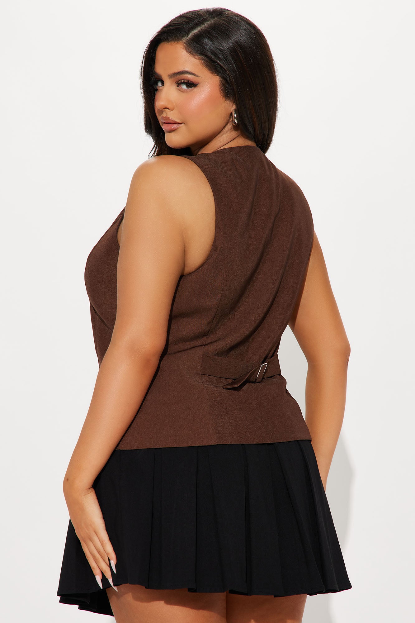 Brooklyn Babe Vest Top - Chocolate