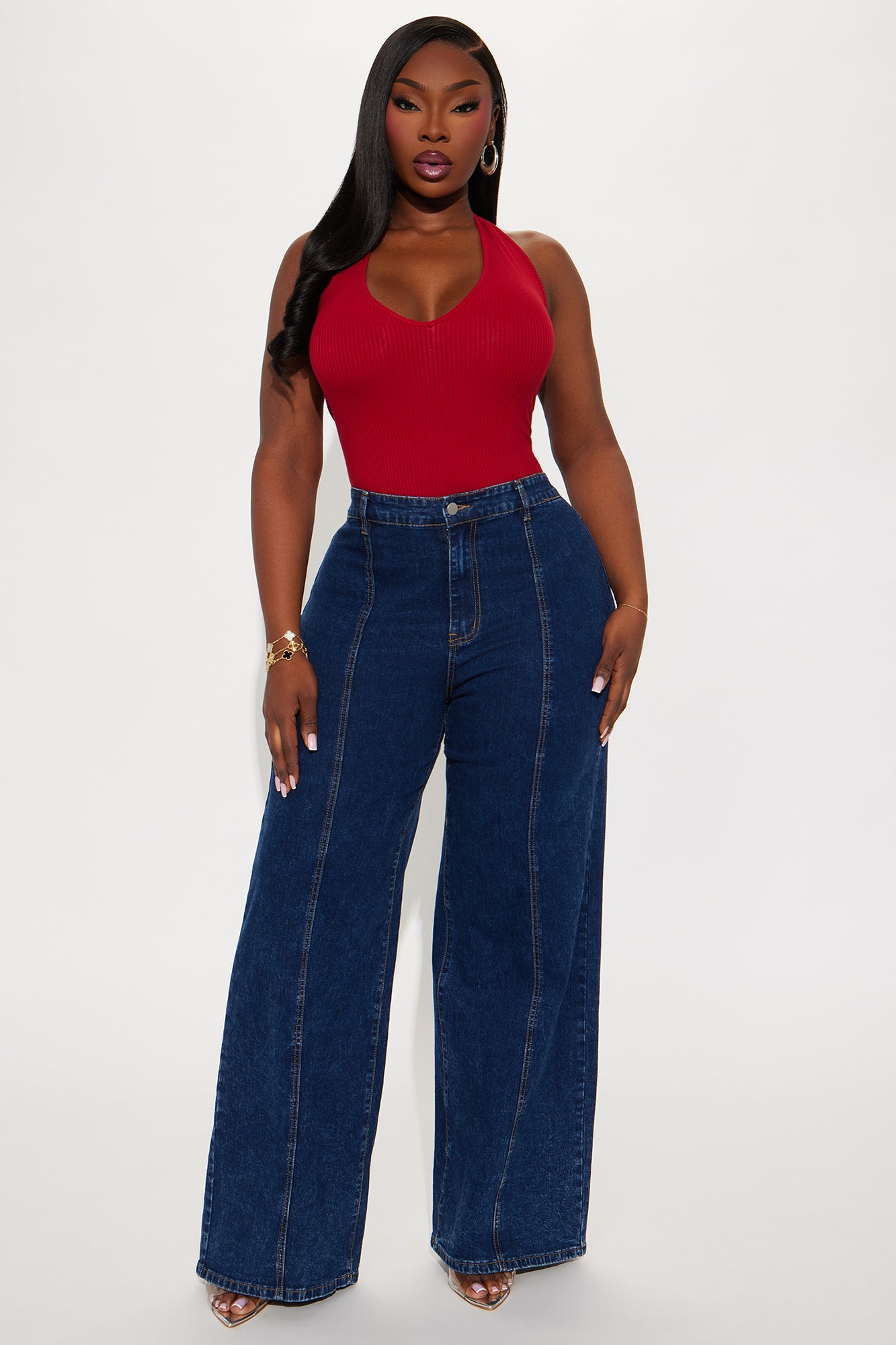 Karol Halter Bodysuit - Red
