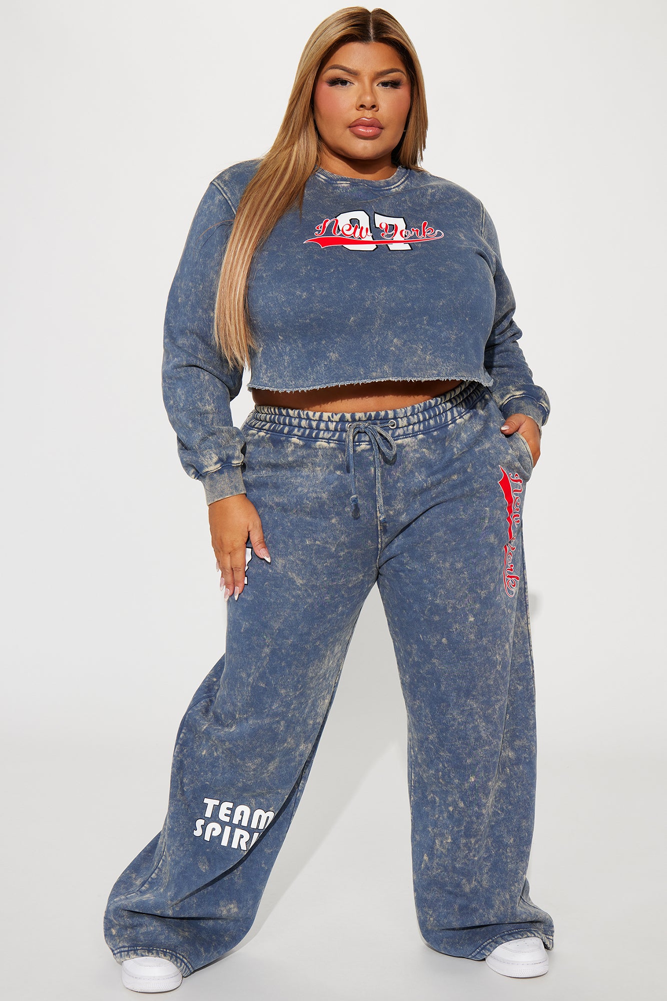 New York Athletic Washed Sweatpants - Navy/combo