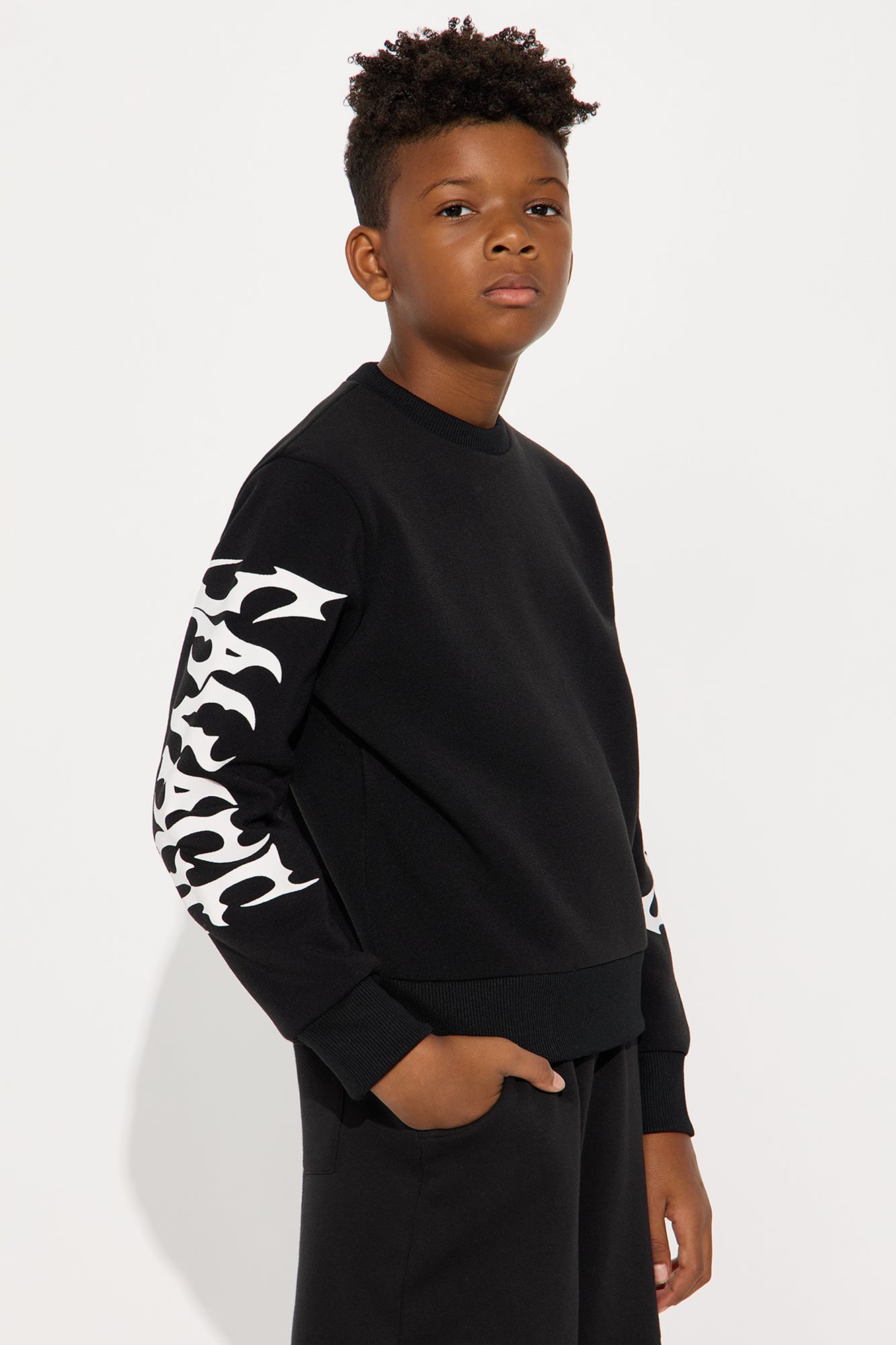 Mini So Savage Crew Neck Sweatshirt - Black