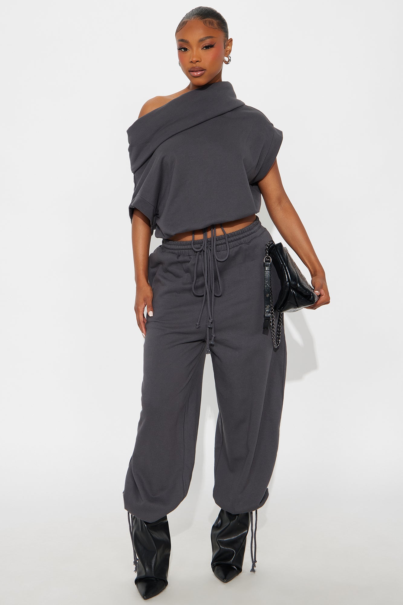 Alexa Jogger Pant Set - Charcoal