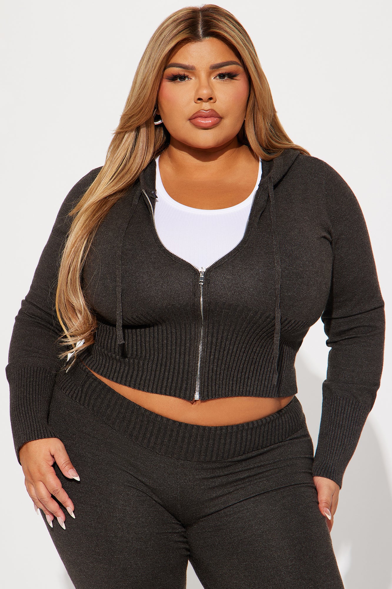 Lena Sweater Pant Set - Charcoal