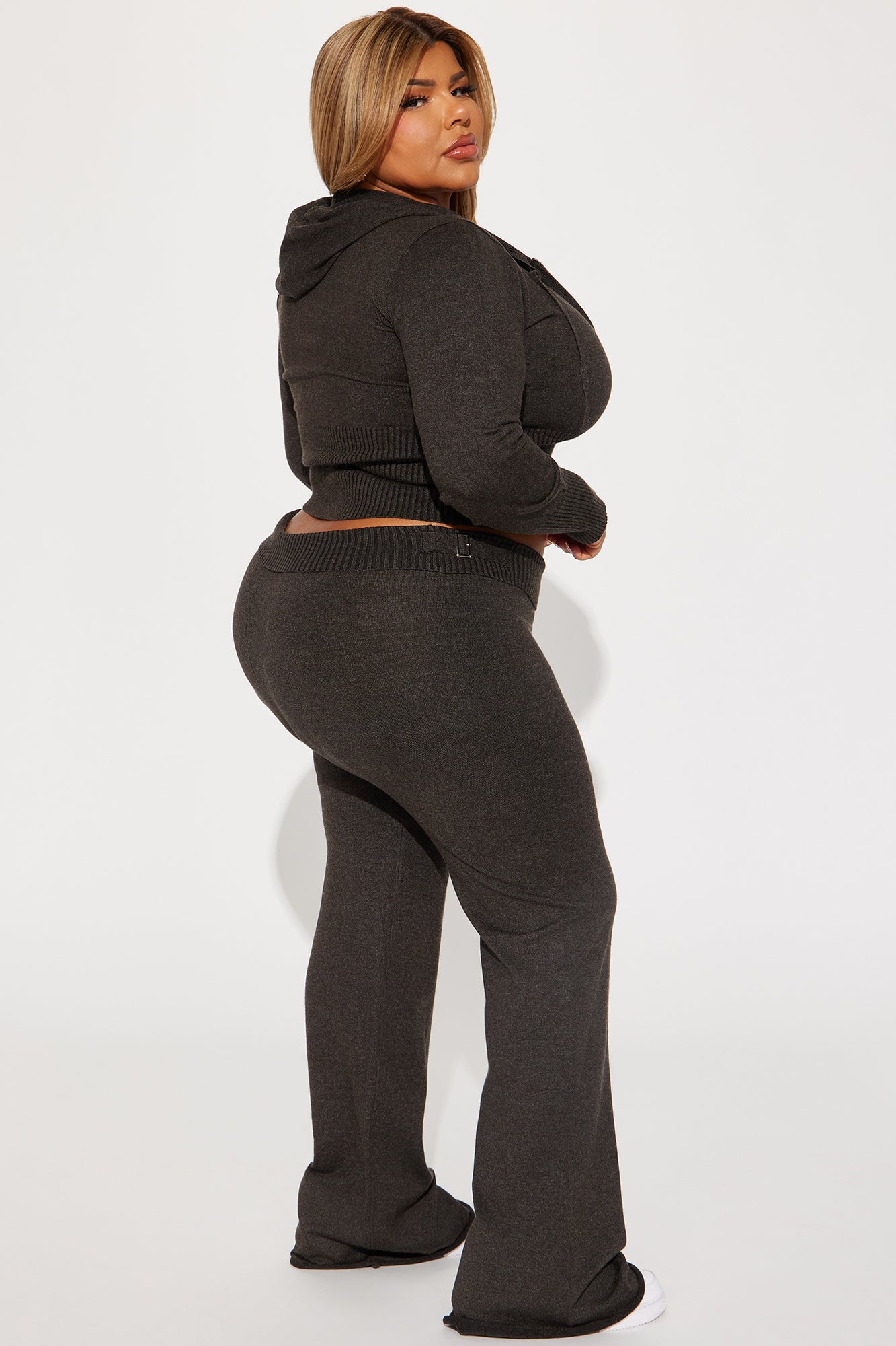 Lena Sweater Pant Set - Charcoal