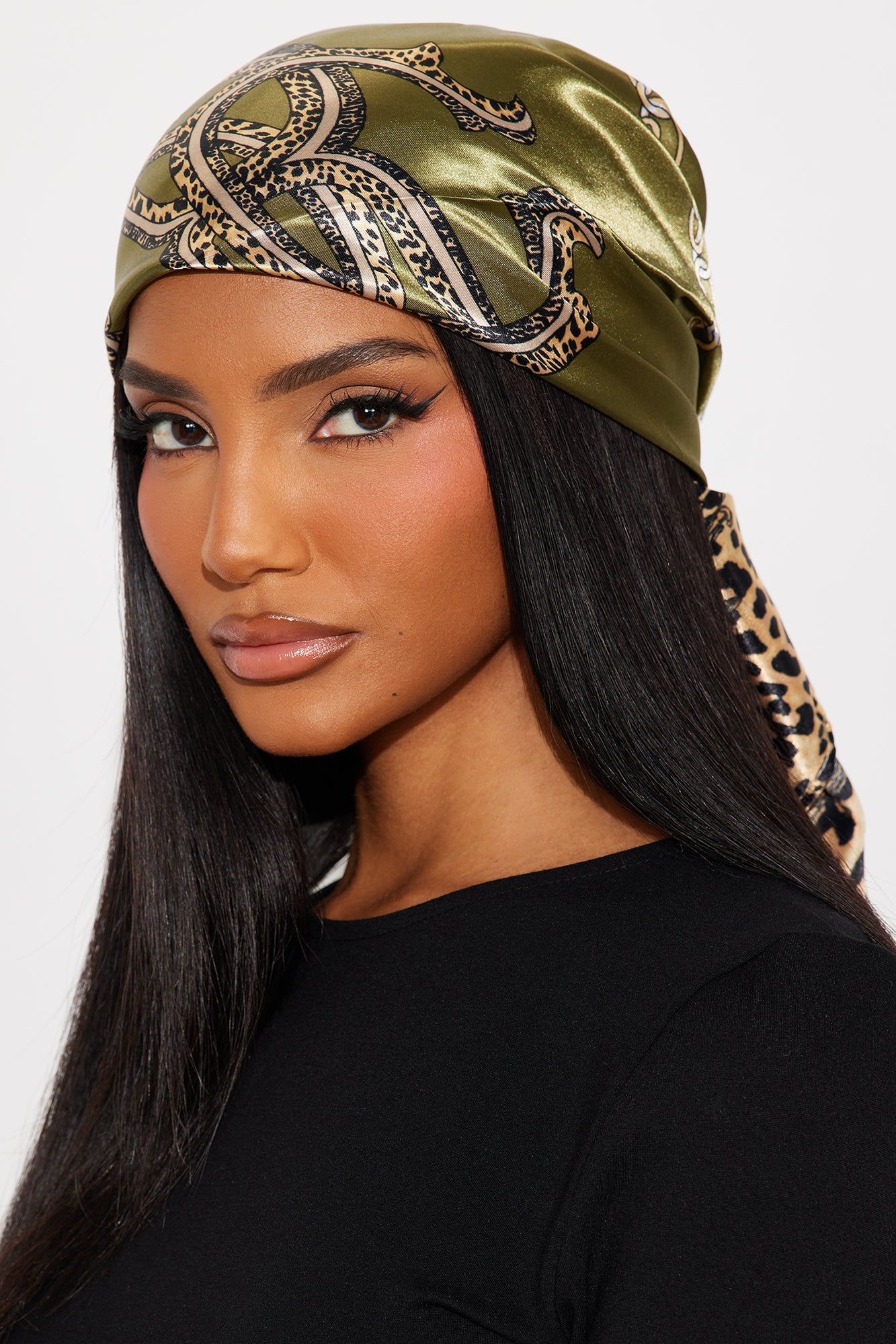 Quiet Luxury Head Scarf - Green/combo