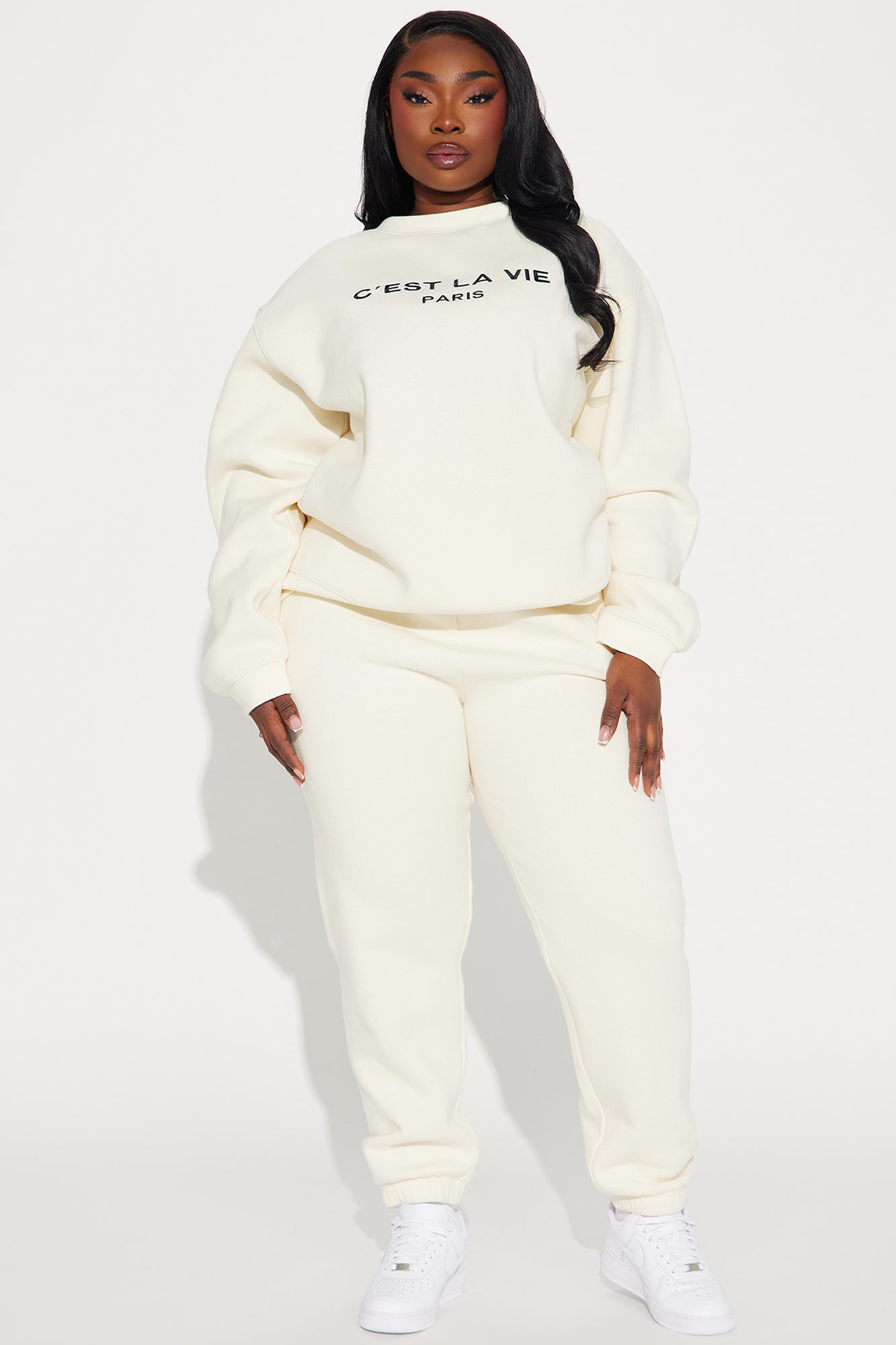 C’est La Vie Sweatpant Set - Off White