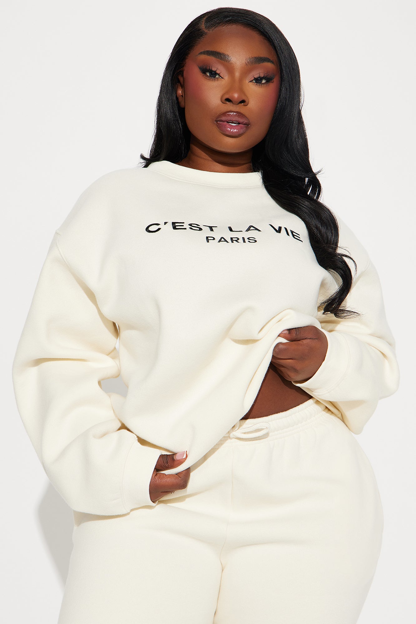 C’est La Vie Sweatpant Set - Off White