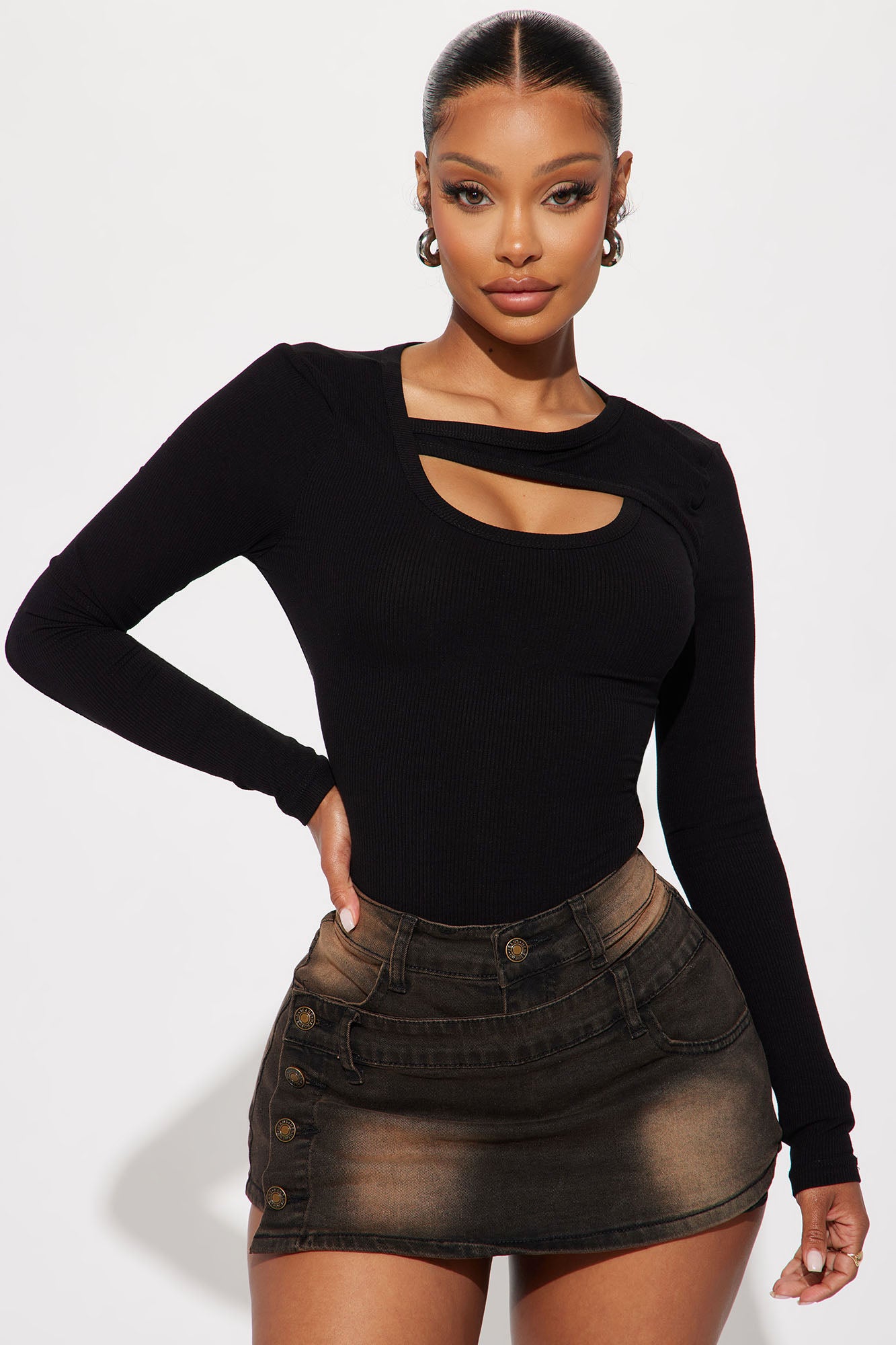 Brandy Cut Out Top - Black