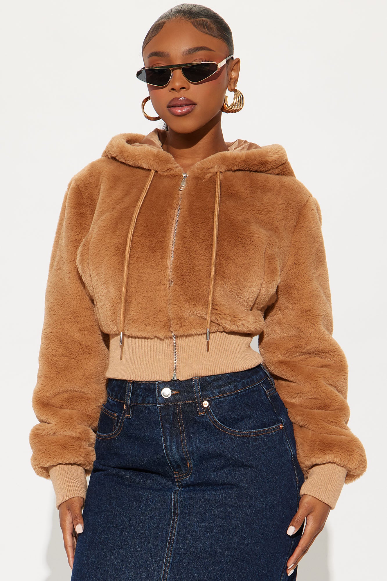 Keep Me Warm Faux Fur Jacket - Camel
