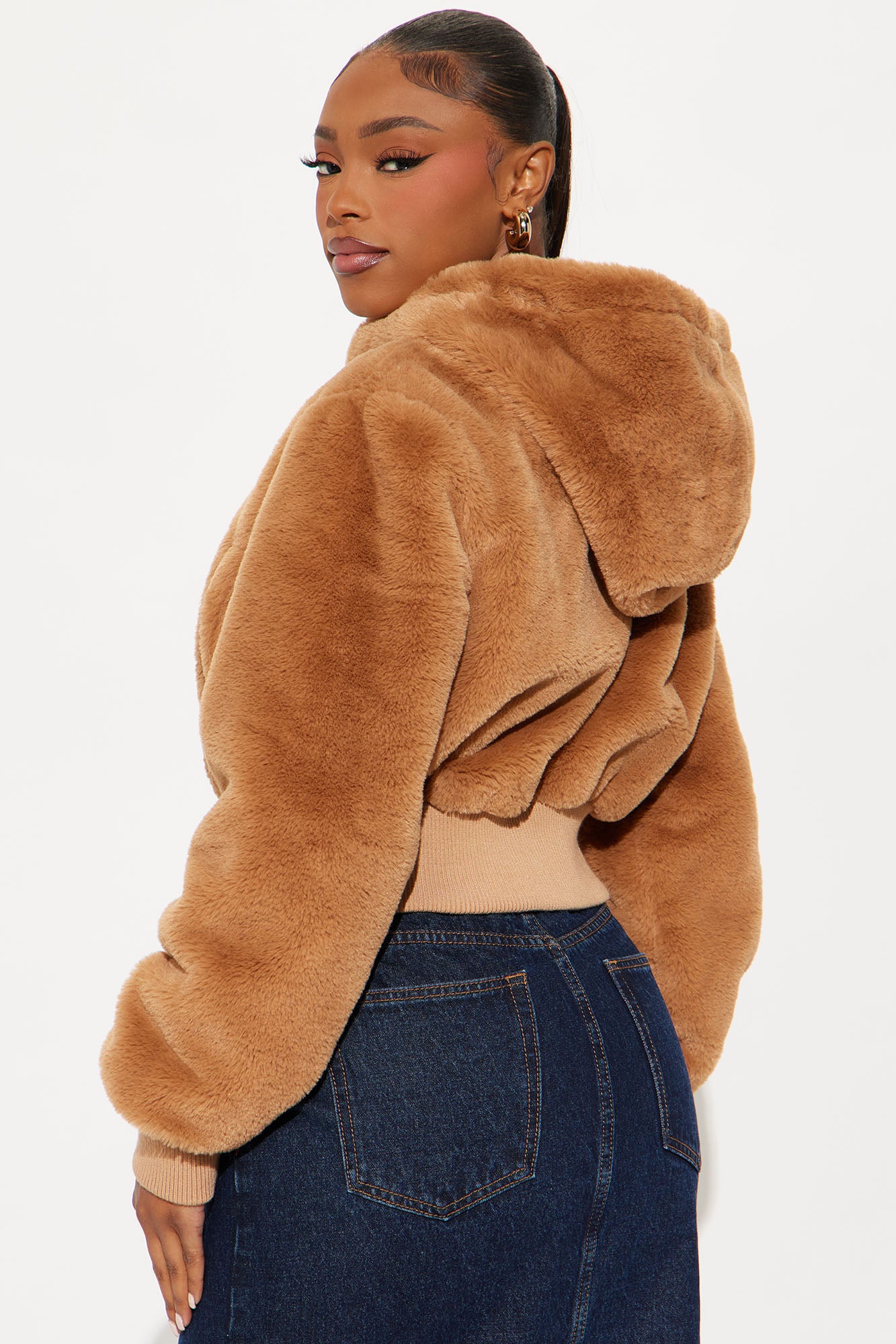 Keep Me Warm Faux Fur Jacket - Camel