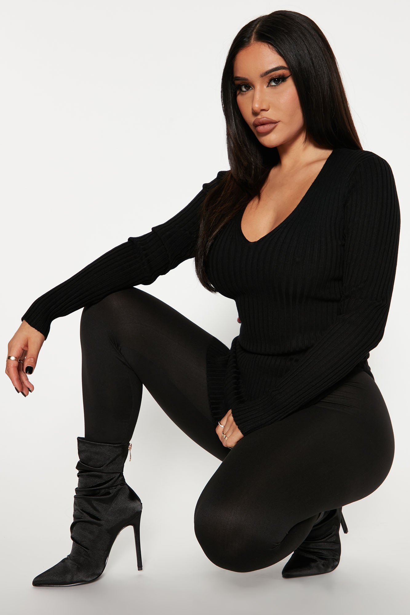 Giving Me The Feels Sweater - Black