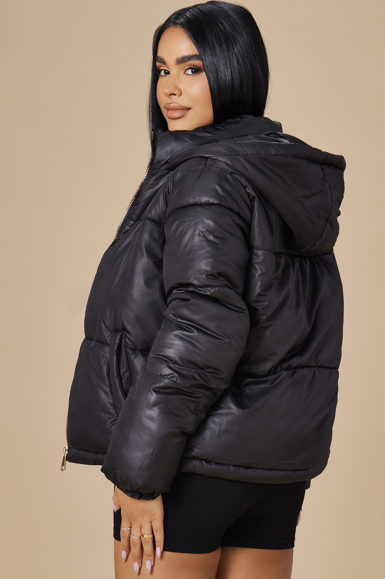 Don't Rain On My Puffer Jacket - Black