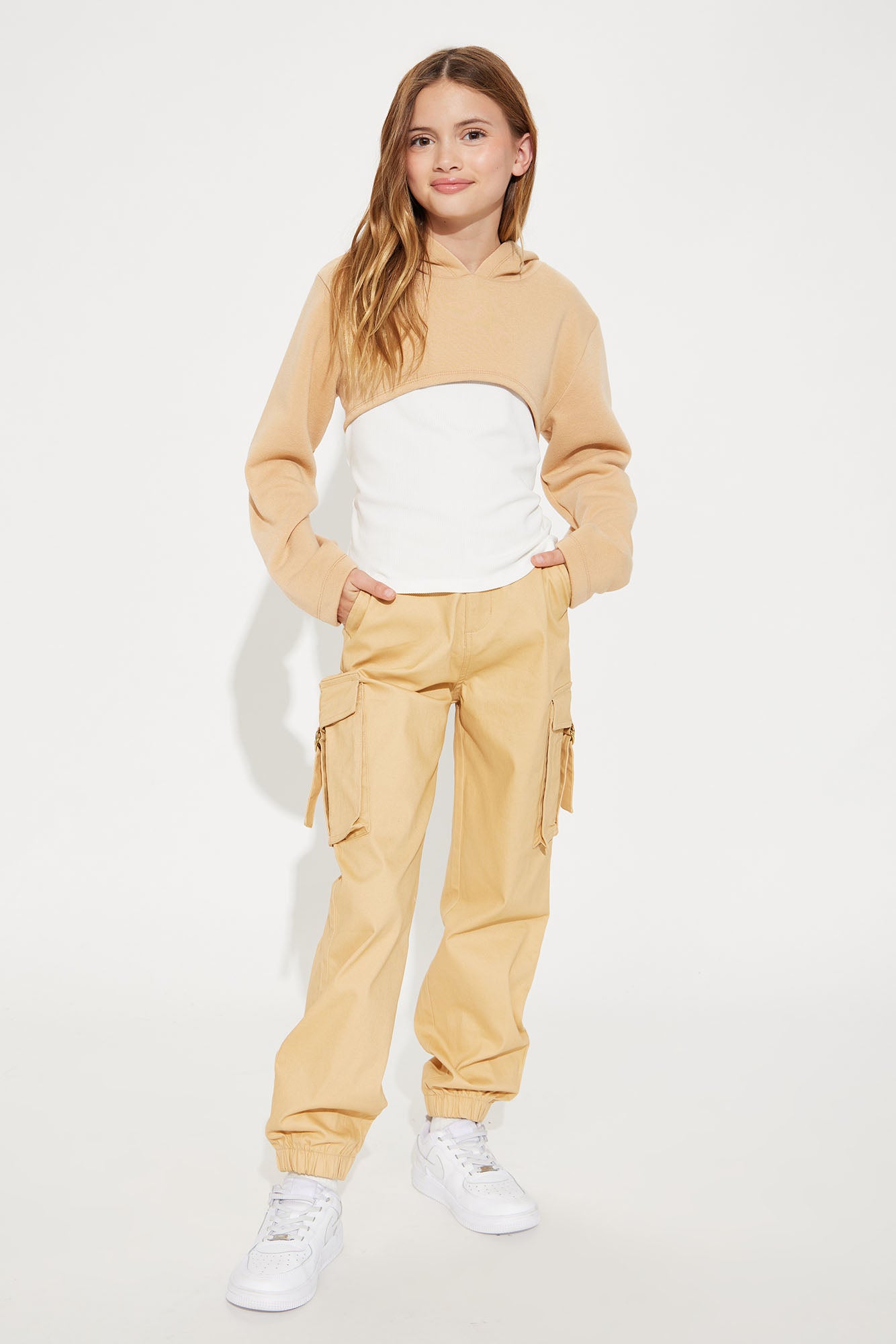 Mini Call Me Beep Me Cargo Jogger Pant - Khaki
