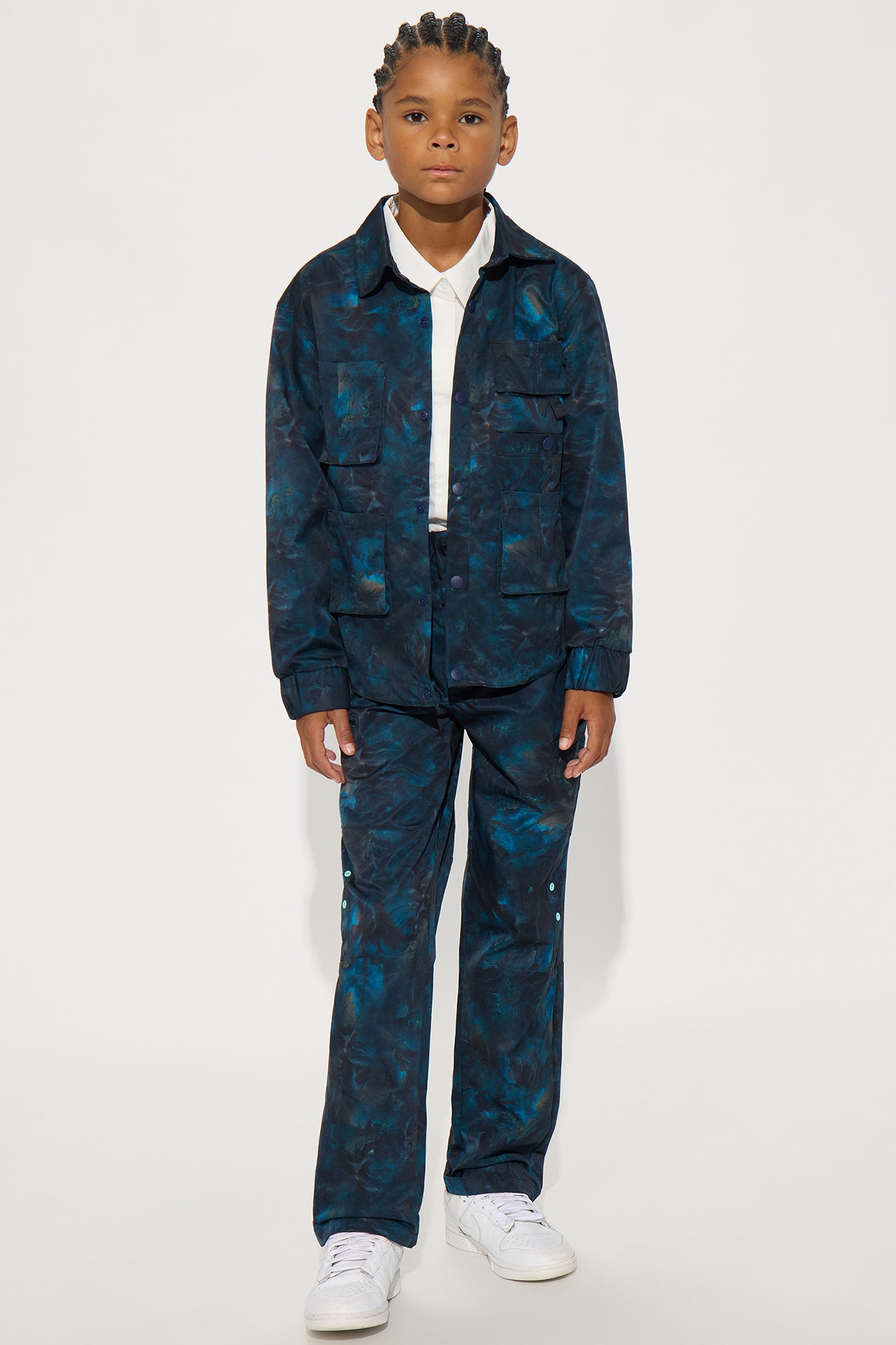 Mini Relaxed Viktor Utility Jacket - Blue/combo
