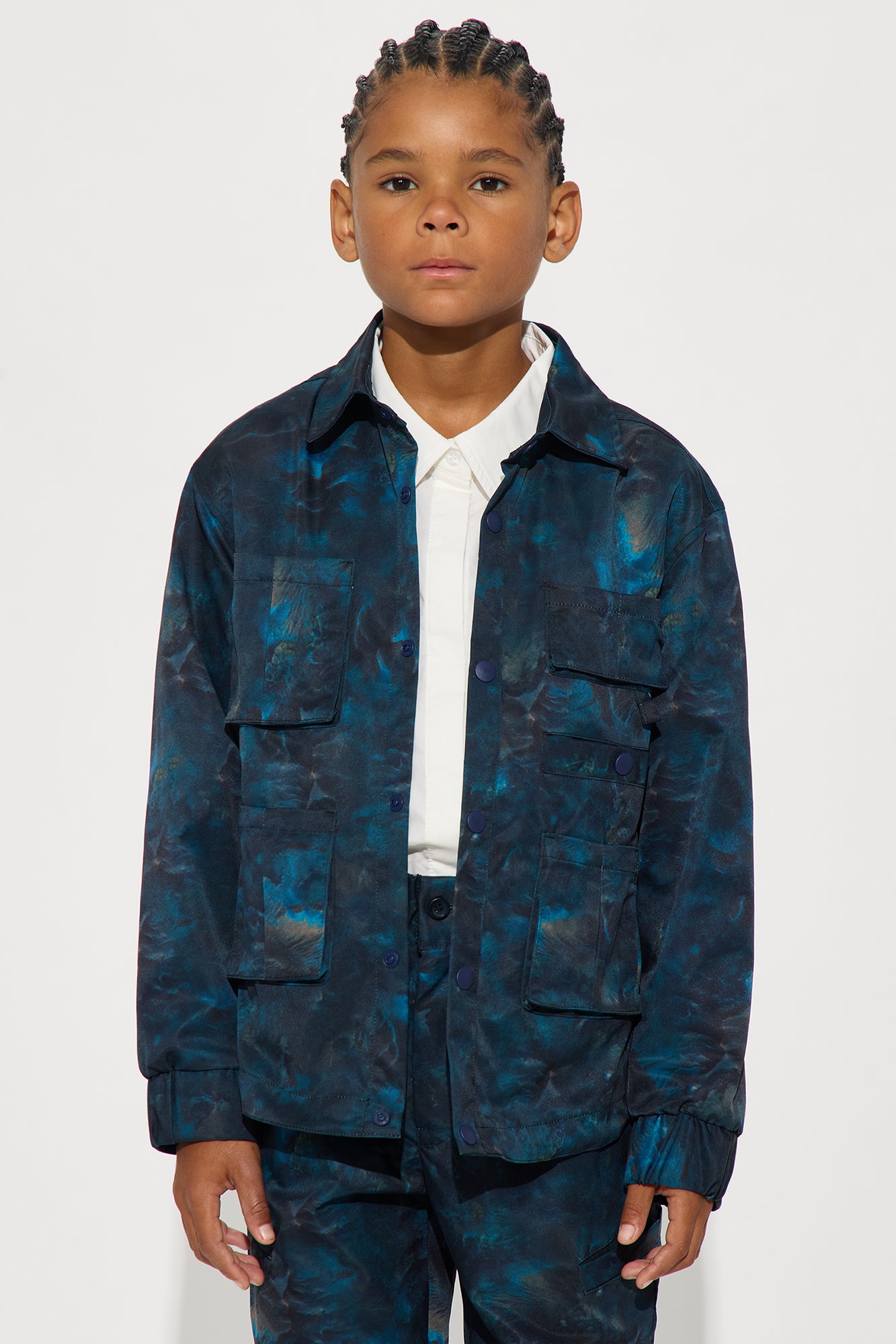 Mini Relaxed Viktor Utility Jacket - Blue/combo
