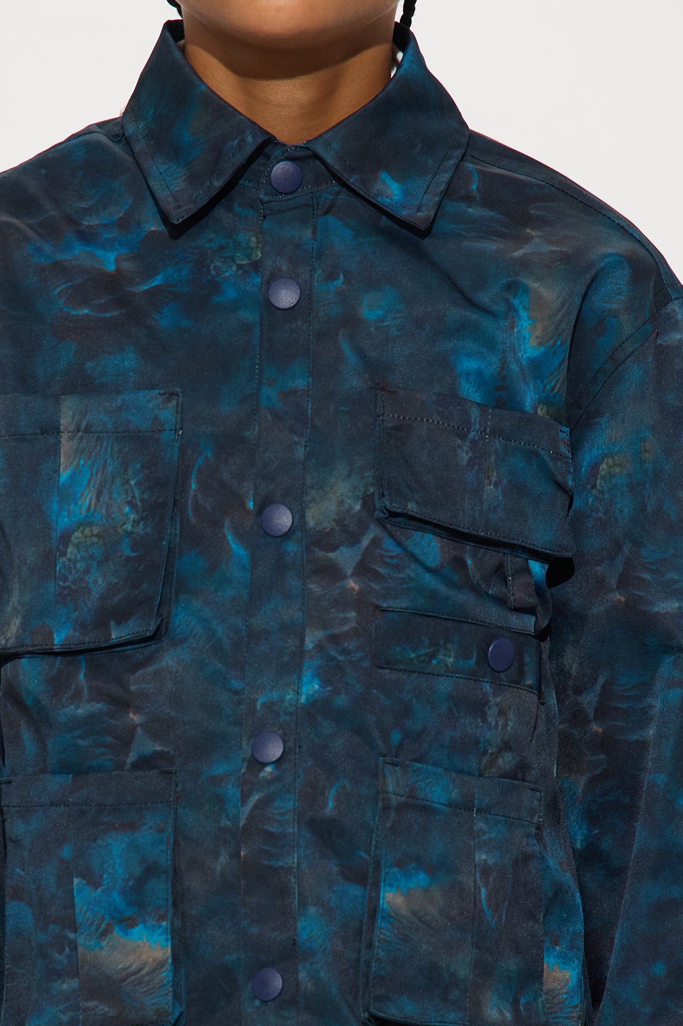 Mini Relaxed Viktor Utility Jacket - Blue/combo