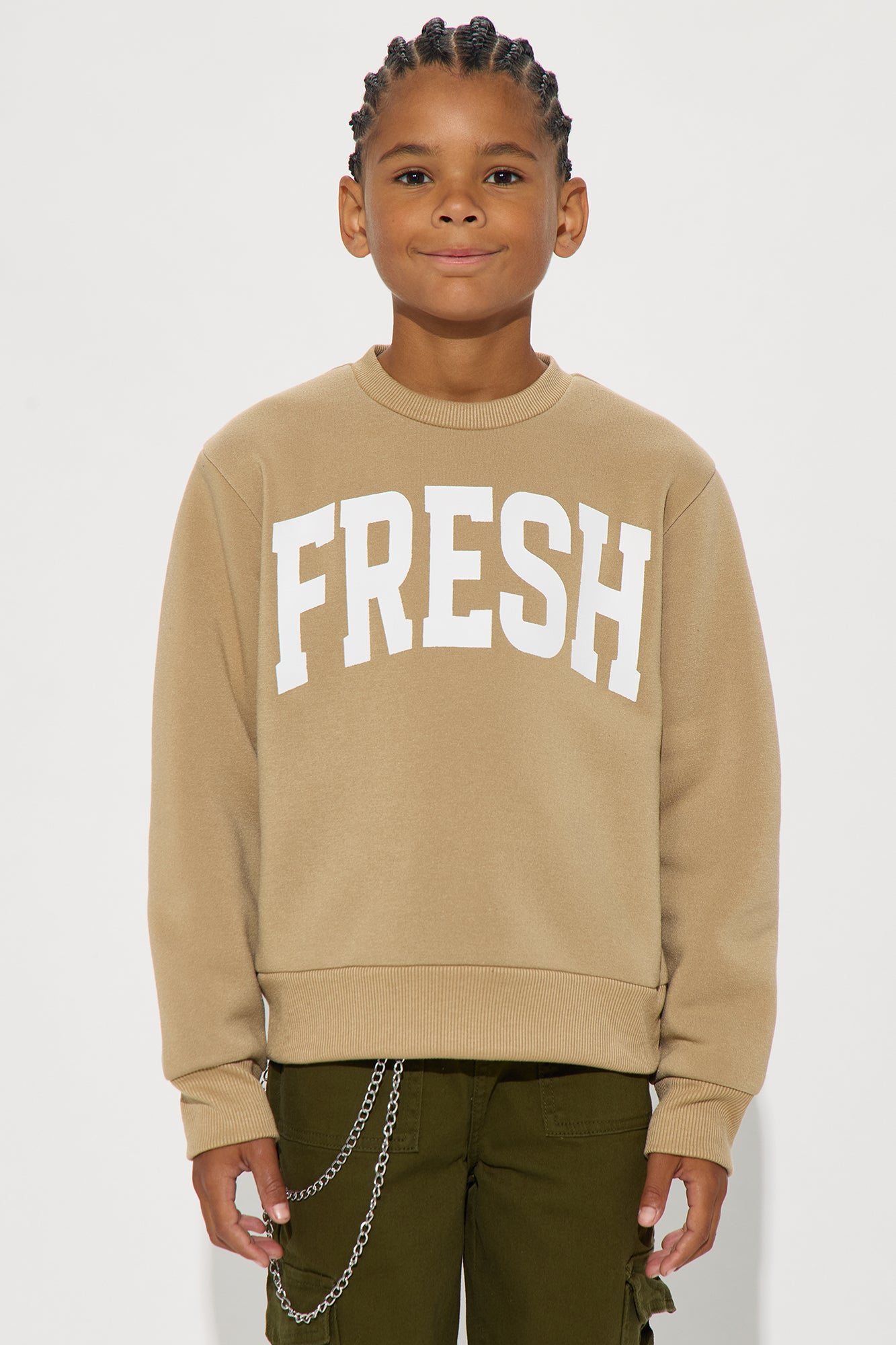 Mini Keeping It Fresh Crew Neck Sweatshirt - Sand