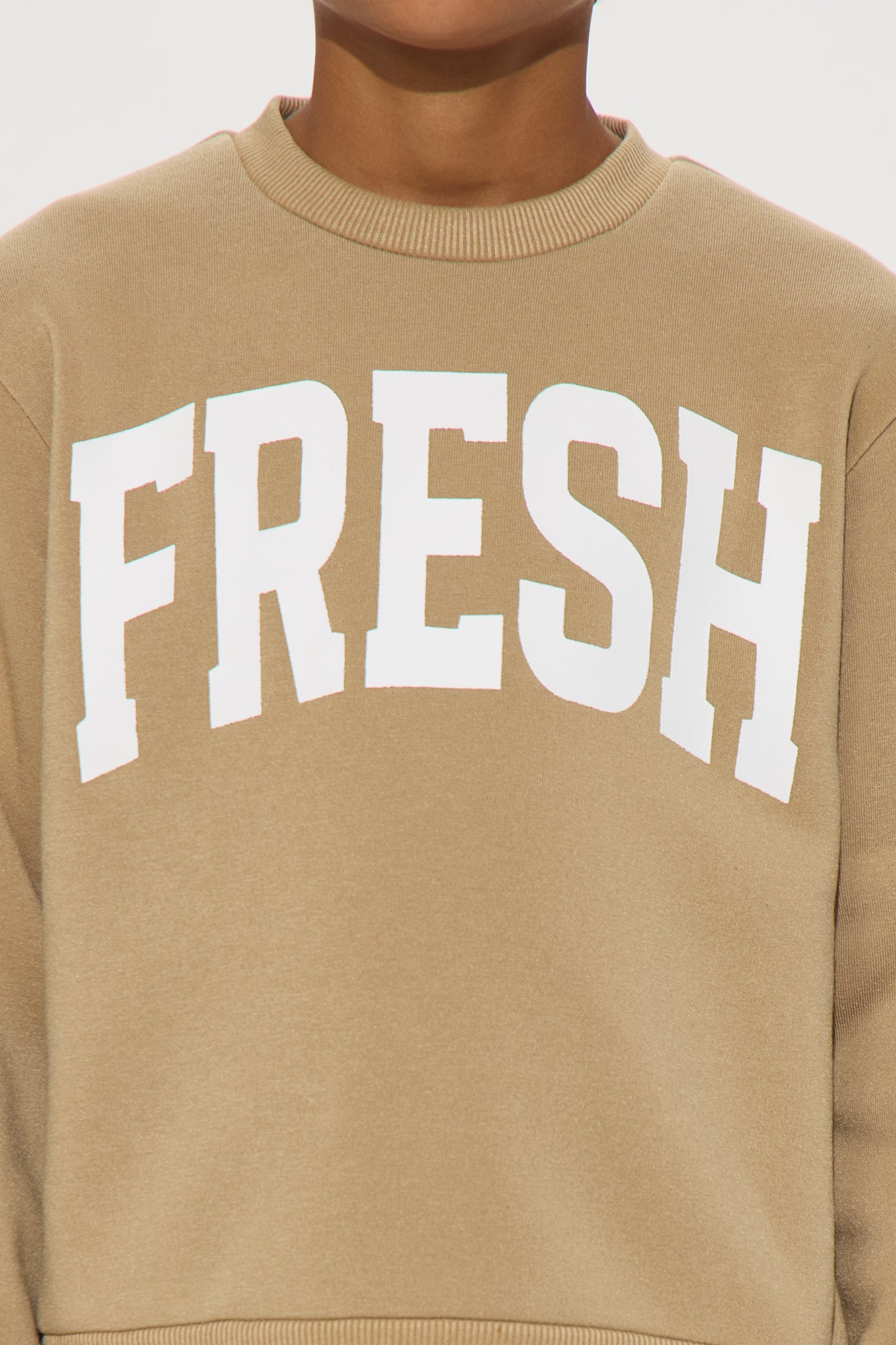 Mini Keeping It Fresh Crew Neck Sweatshirt - Sand