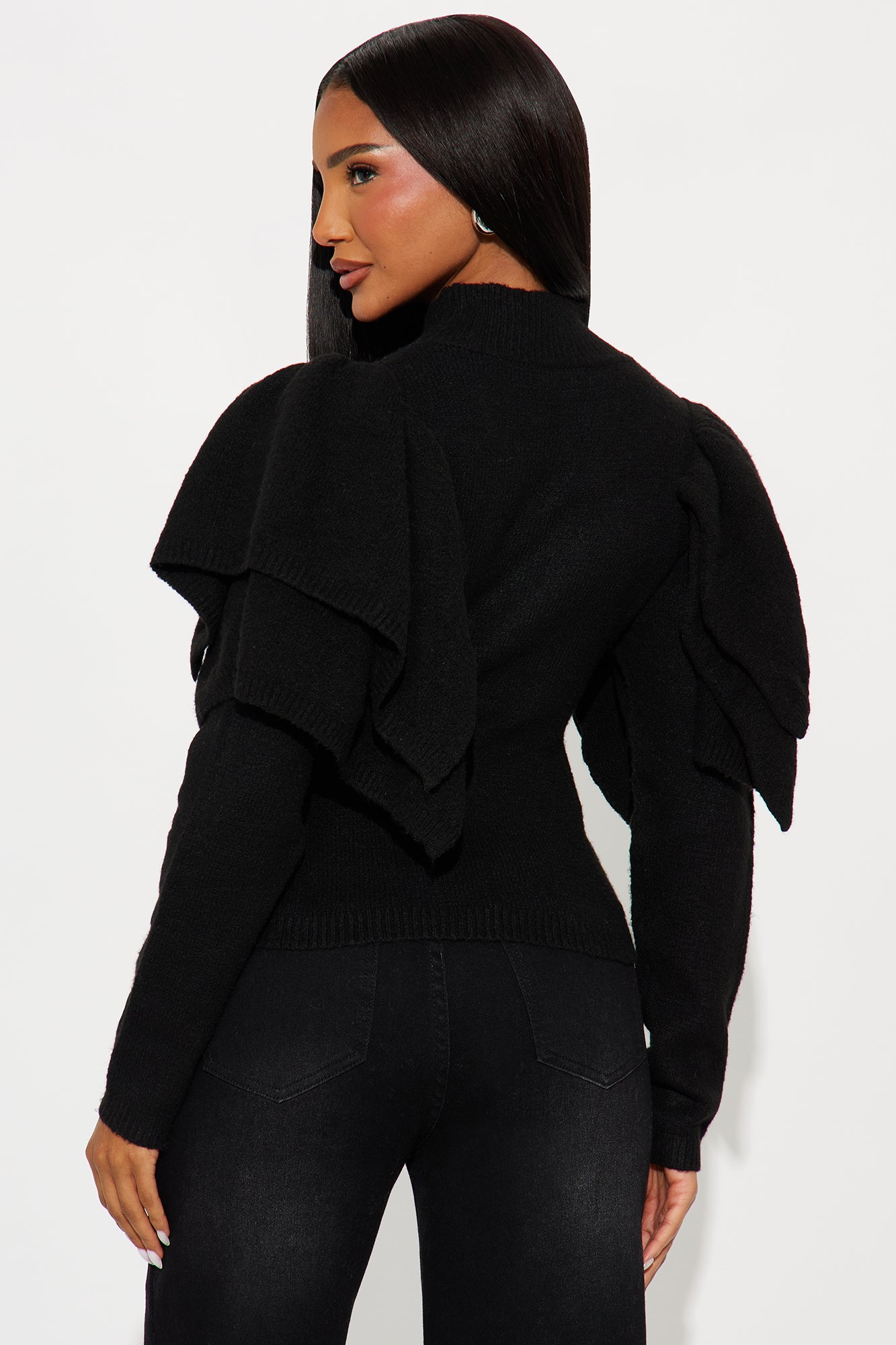 Sweet Nothings Mock Neck Sweater - Black