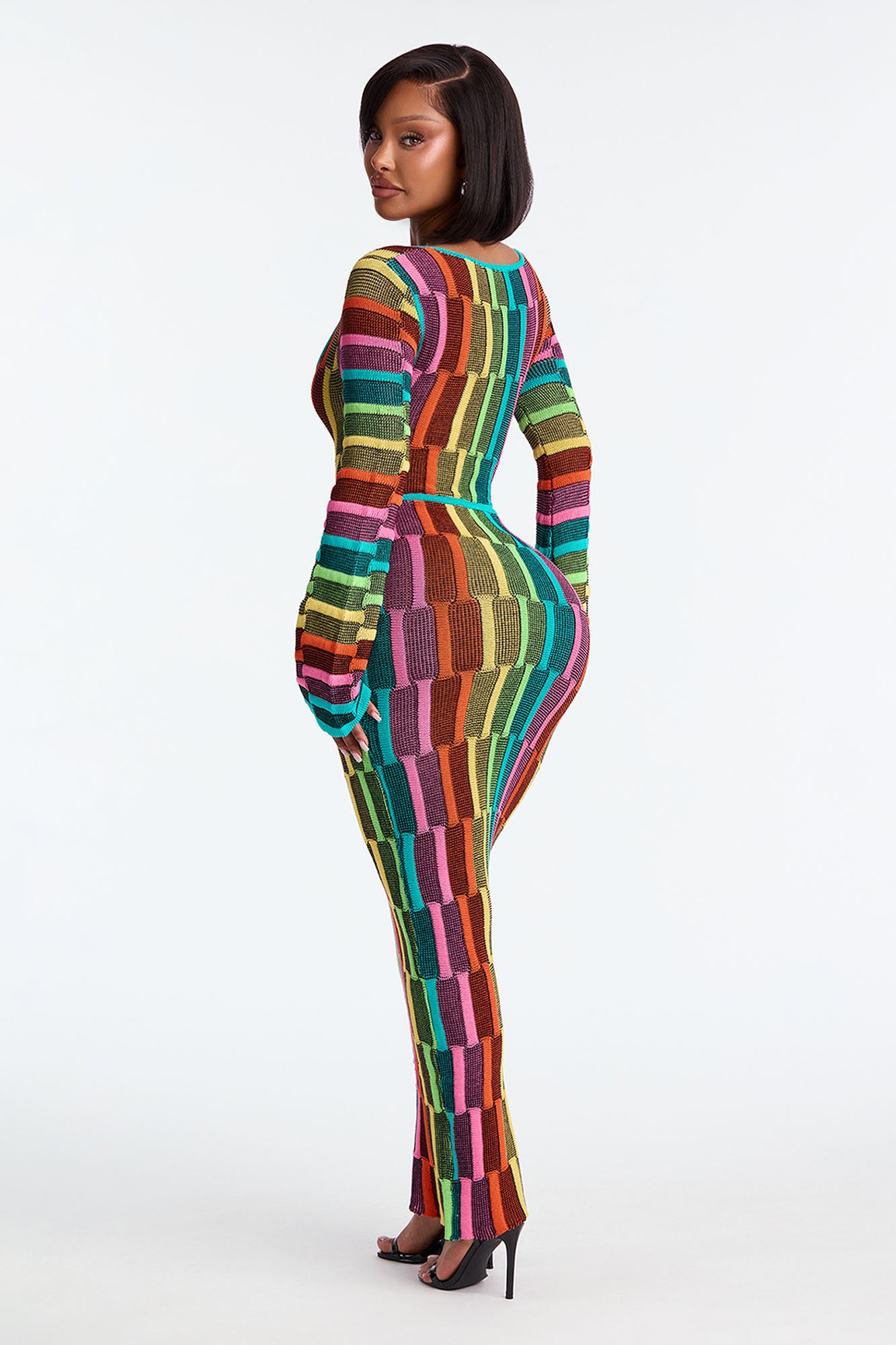 Sia Long Sleeve Maxi Dress - Multi Color