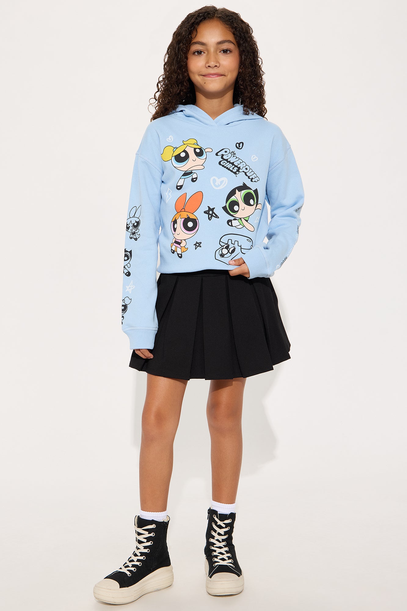 Mini Powerpuff Girls Pullover Hoodie - Periwinkle