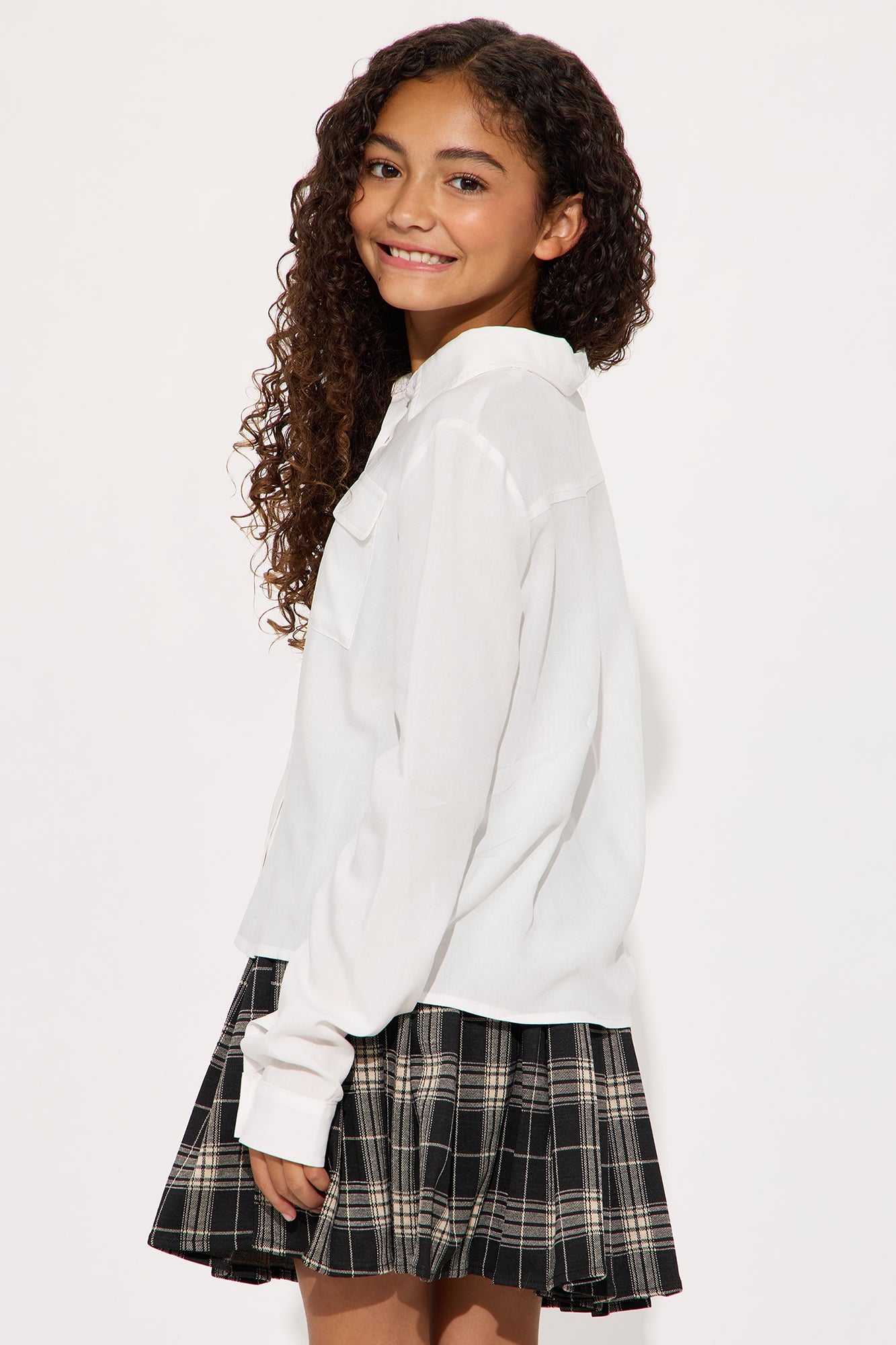 Mini You Better Work Shirt II - White