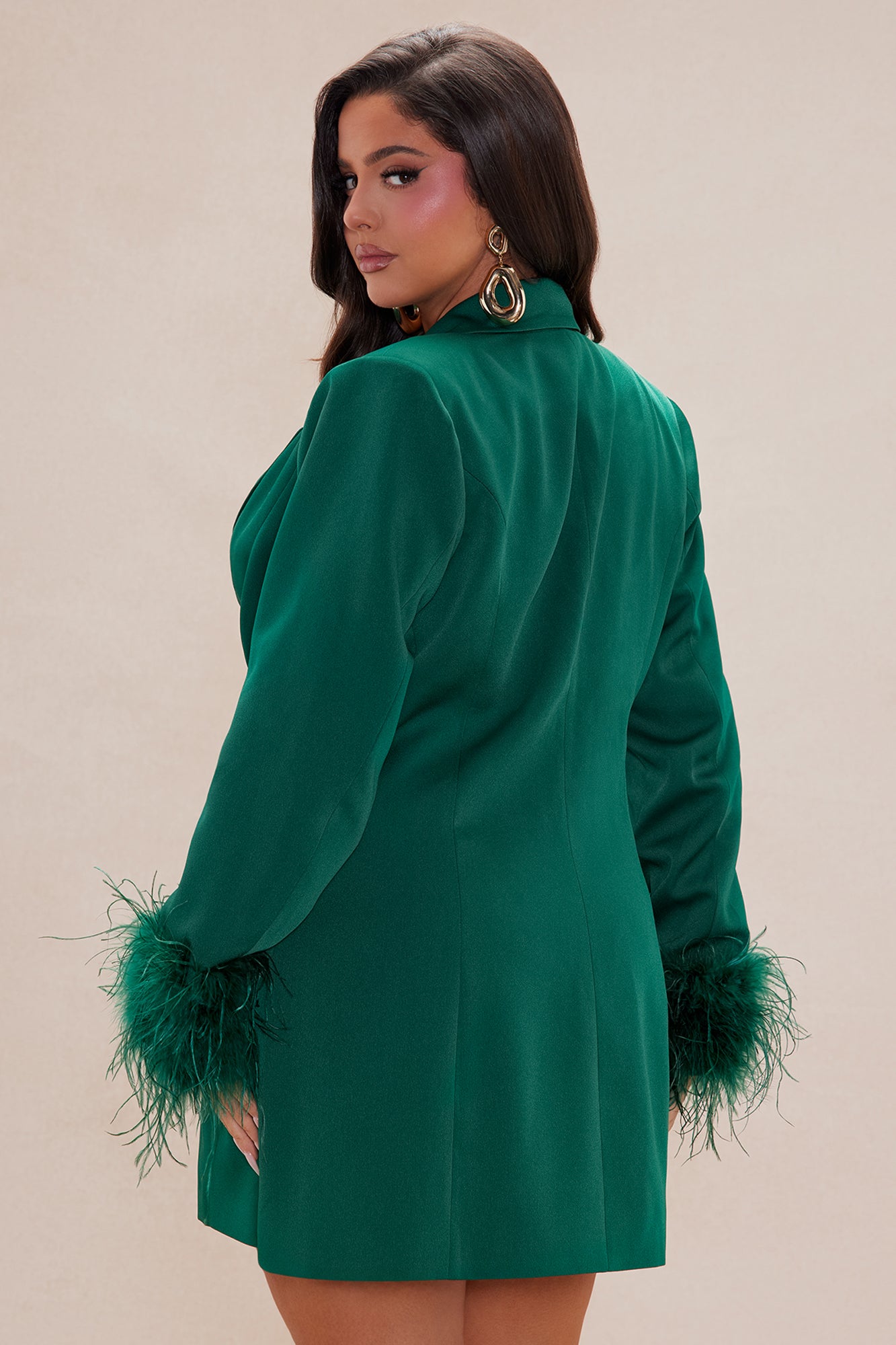 Heidi Feather Blazer Dress - Hunter