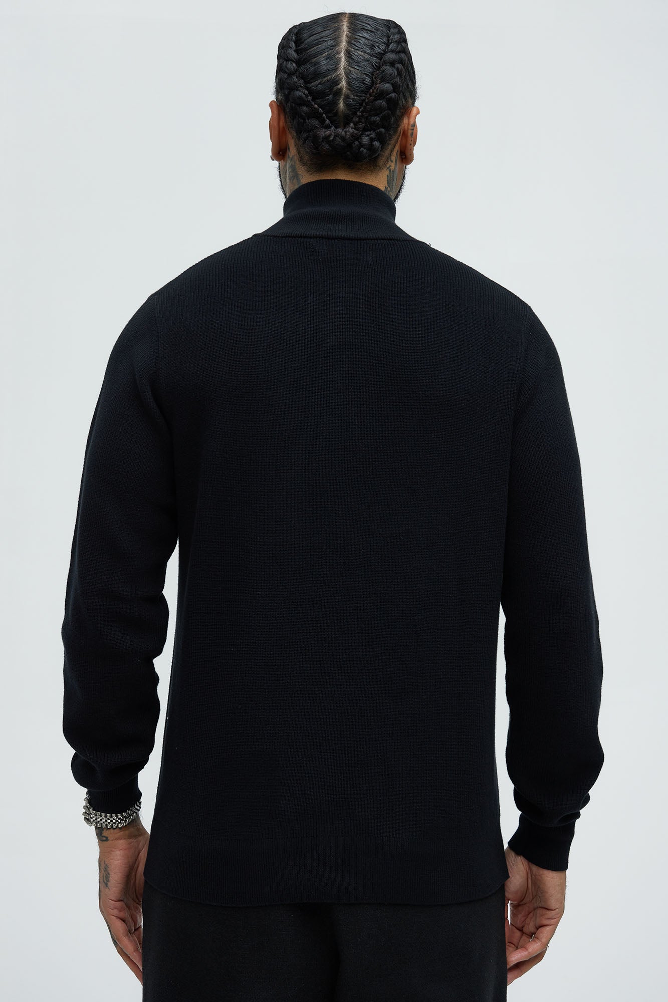 Shawn Quarter Zip Sweater - Black