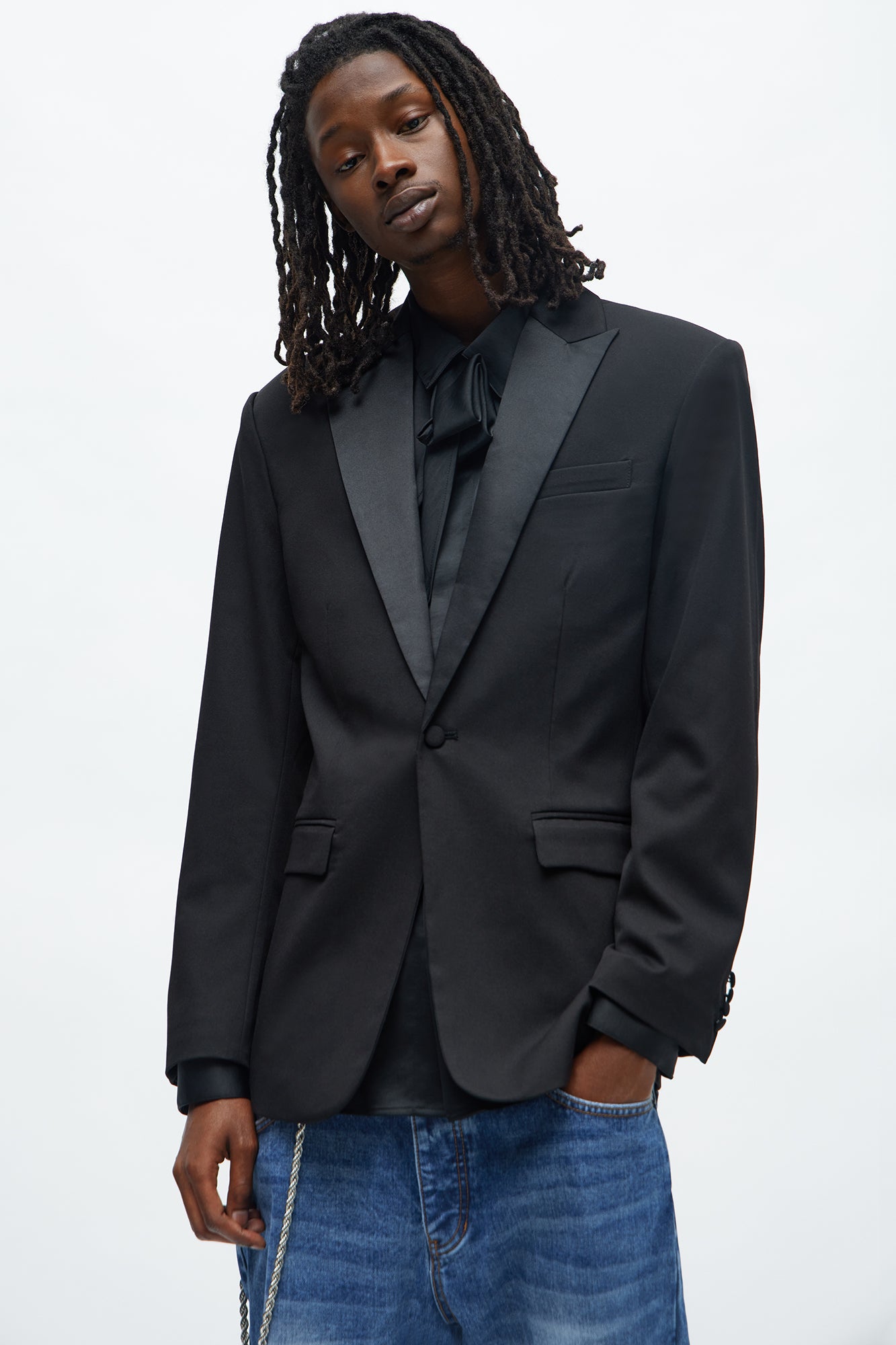 Silver Lake Atelier Peak Lapel Blazer - Black