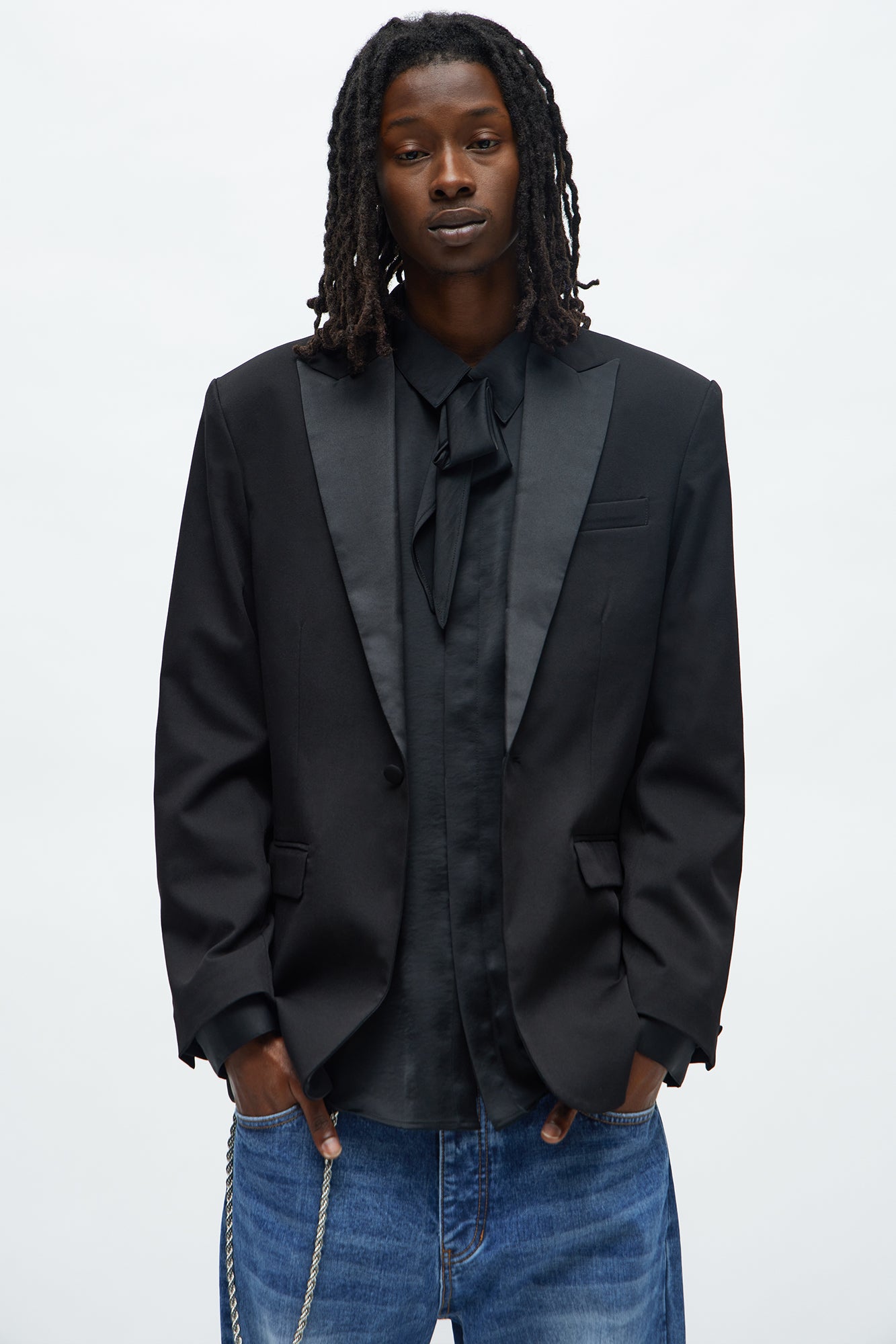 Silver Lake Atelier Peak Lapel Blazer - Black