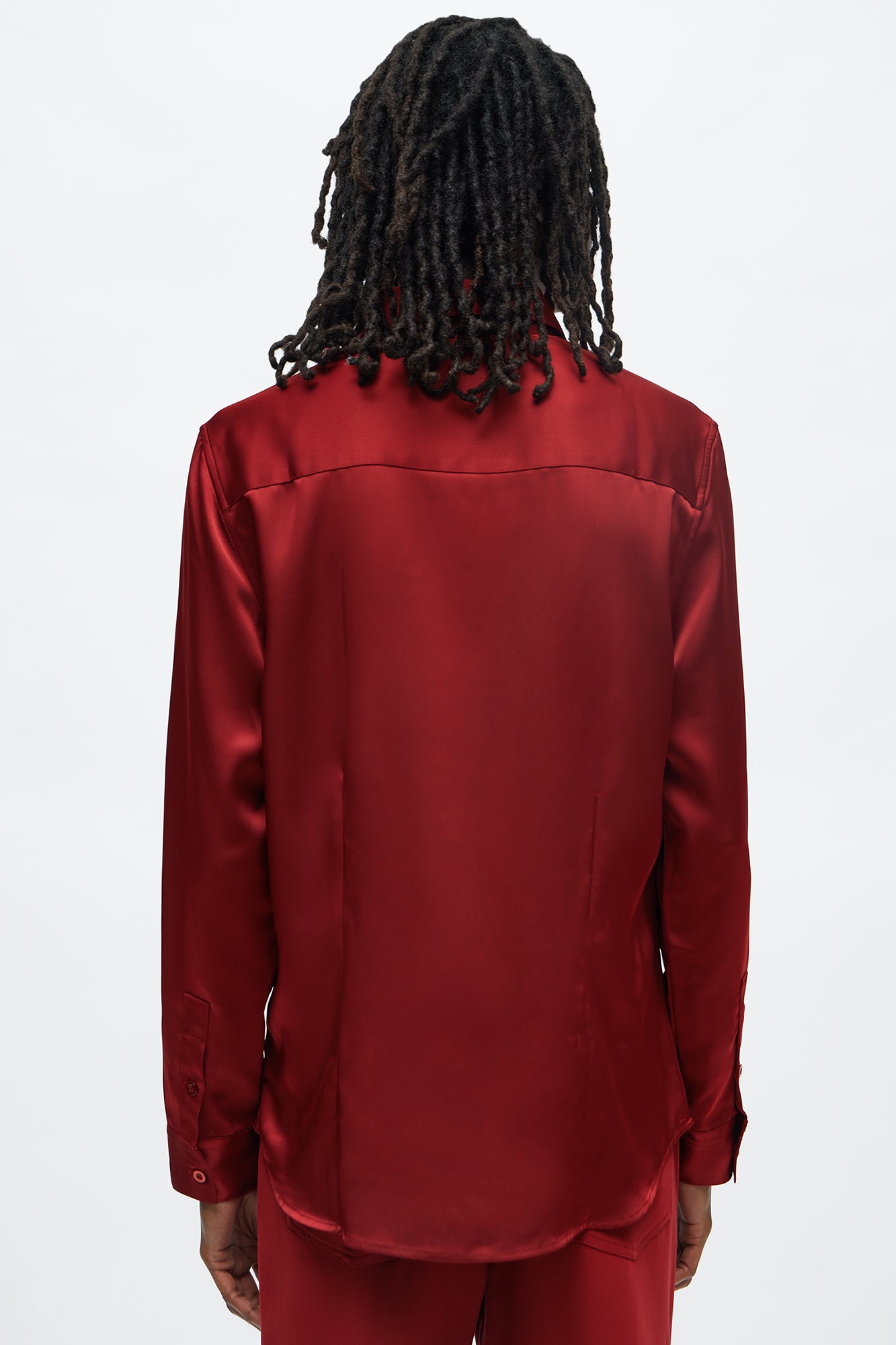 Jett Tux Button Up Shirt - Burgundy