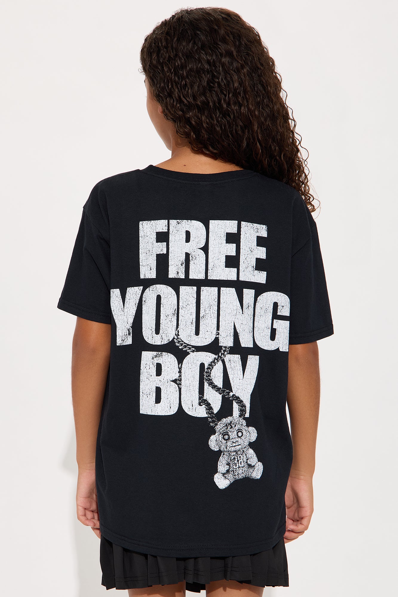 Mini Free Young Boy NBA Oversize Tee - Black