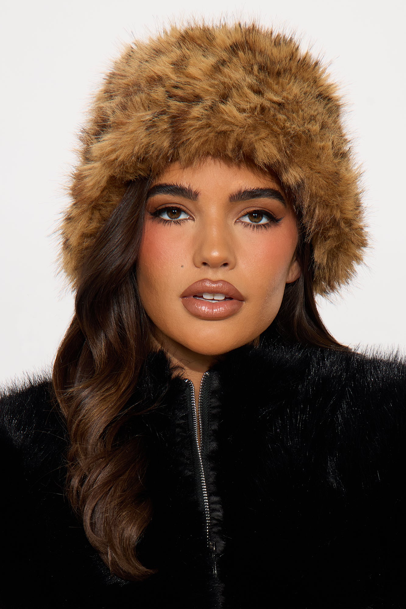 Living On The Edge Faux Fur Bucket Hat - Leopard