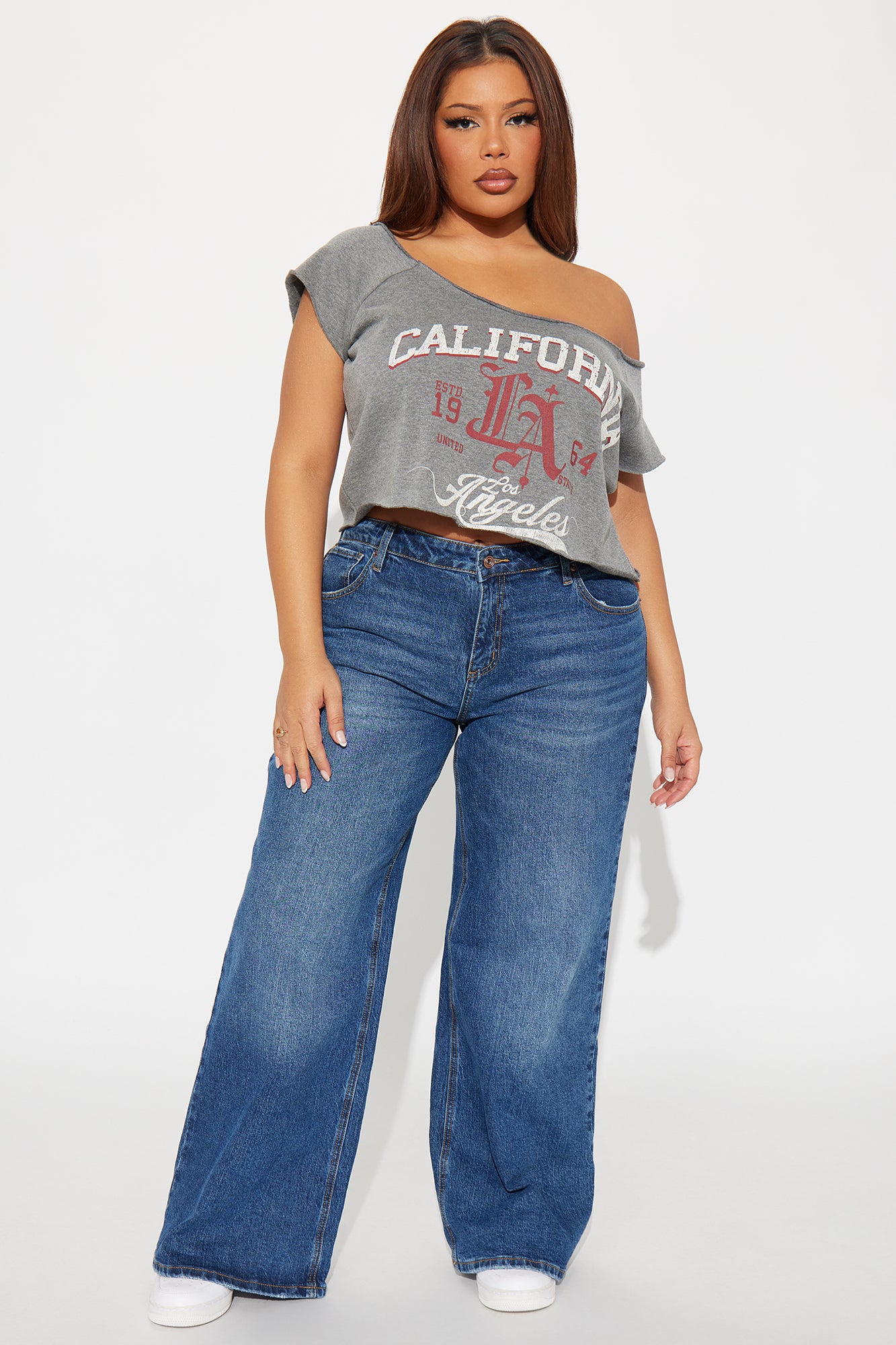 California Super Cropped Tee - Heather Grey