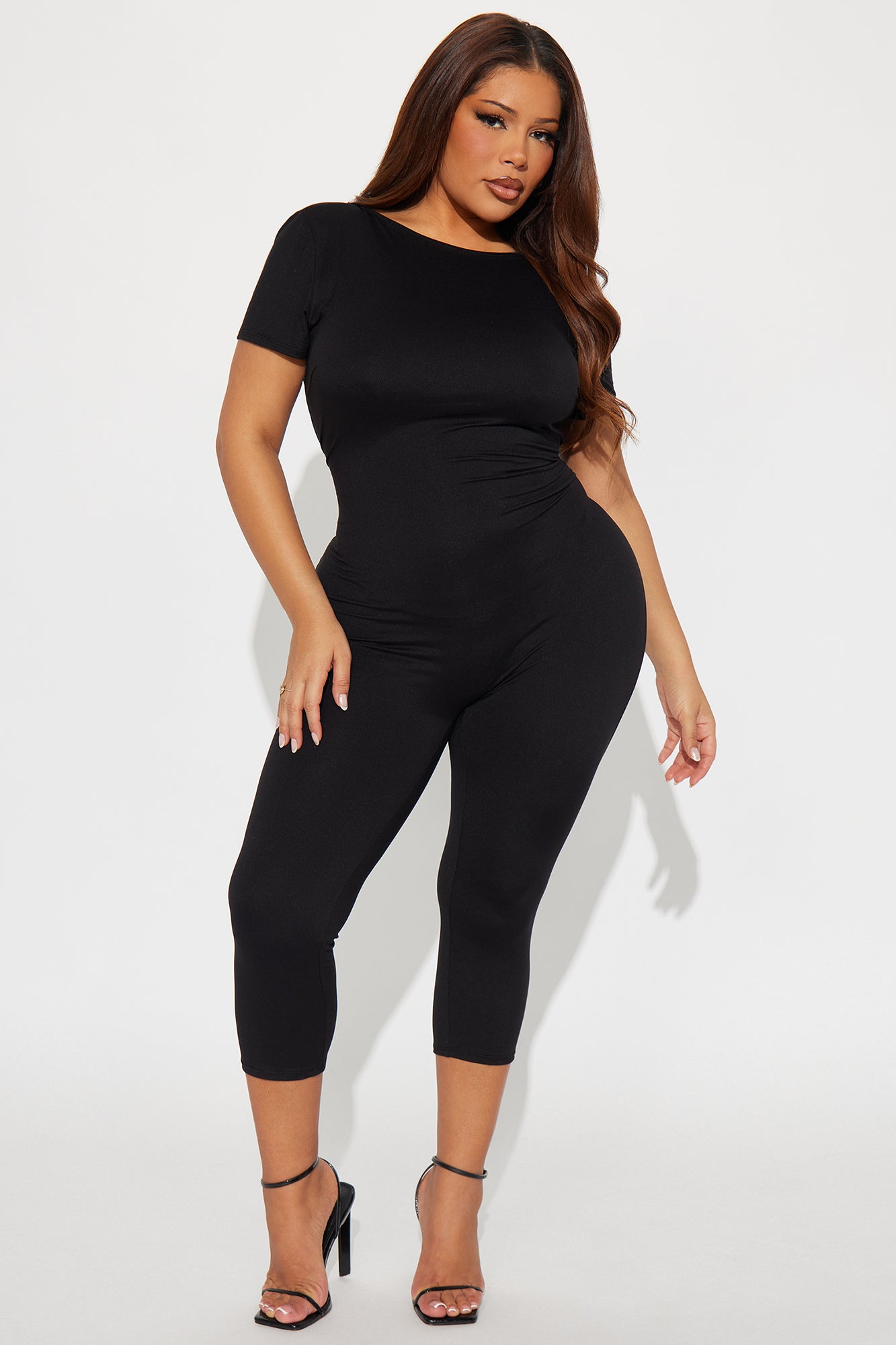 Solid Instincts Capri Jumpsuit - Black