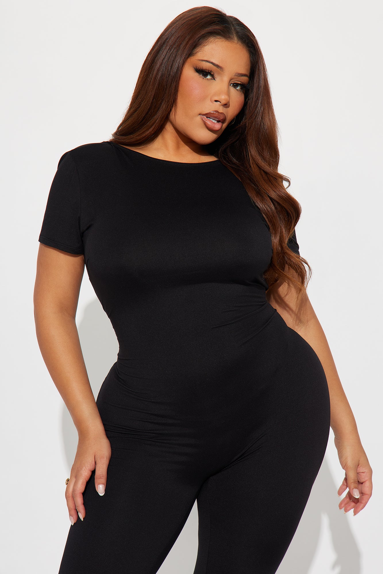 Solid Instincts Capri Jumpsuit - Black
