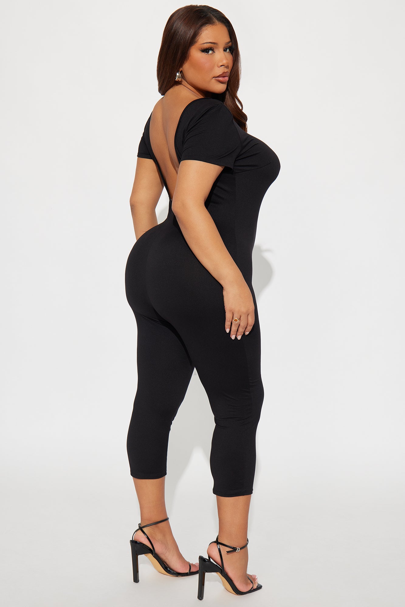 Solid Instincts Capri Jumpsuit - Black
