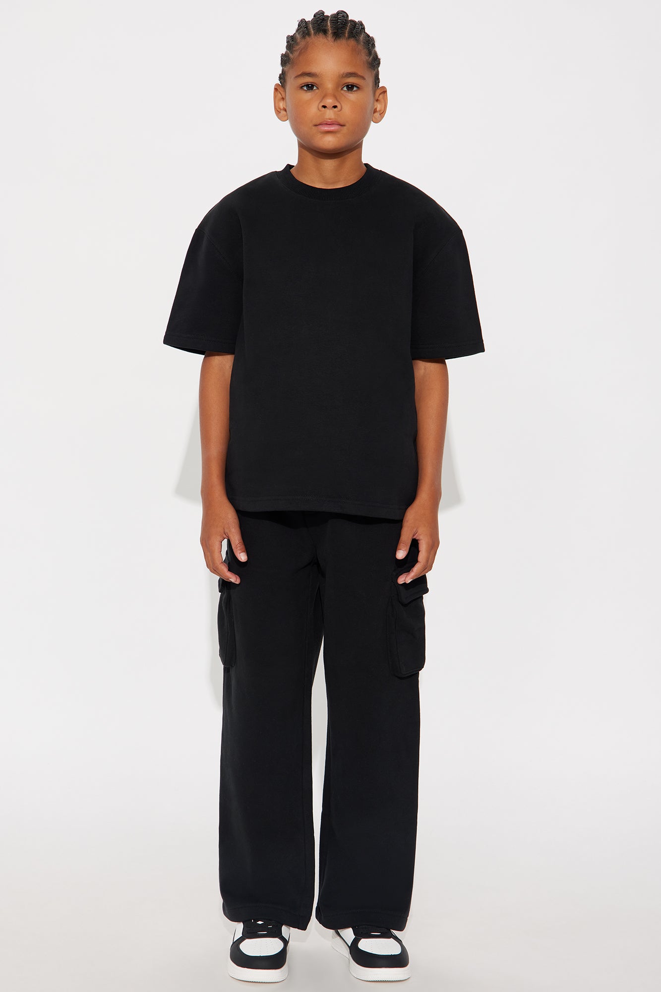 Mini 410 Baggy Cargo Sweatpants - Black