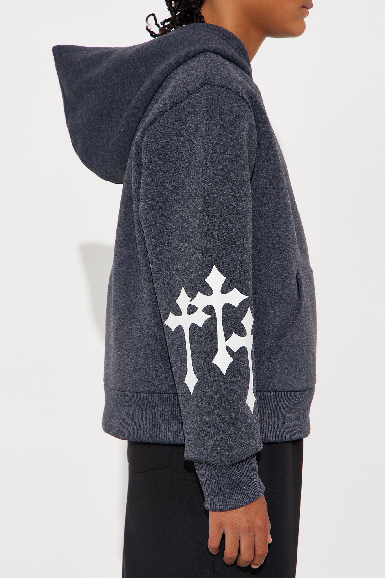 Mini God Got Me Pullover Hoodie - Charcoal