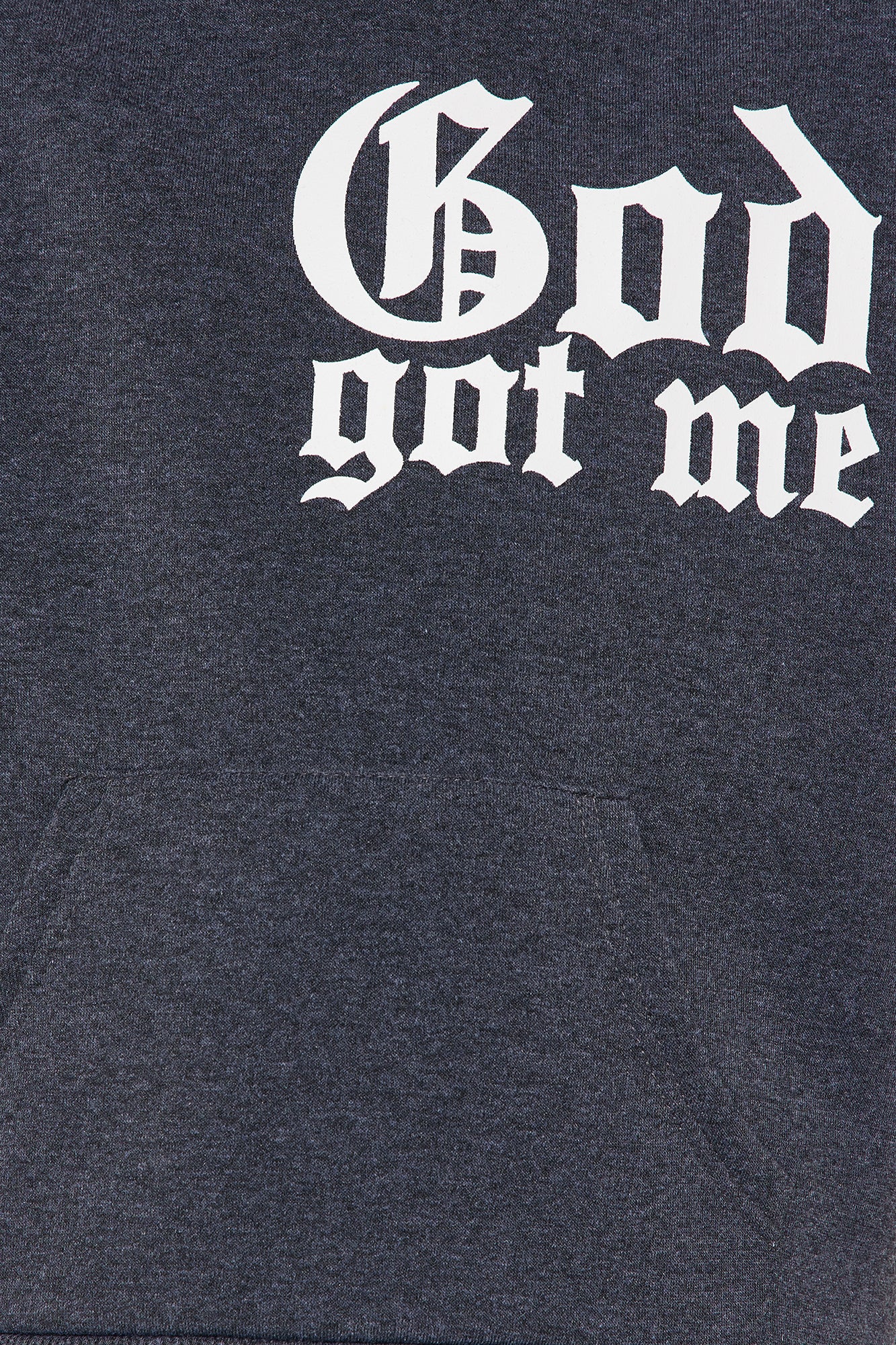 Mini God Got Me Pullover Hoodie - Charcoal