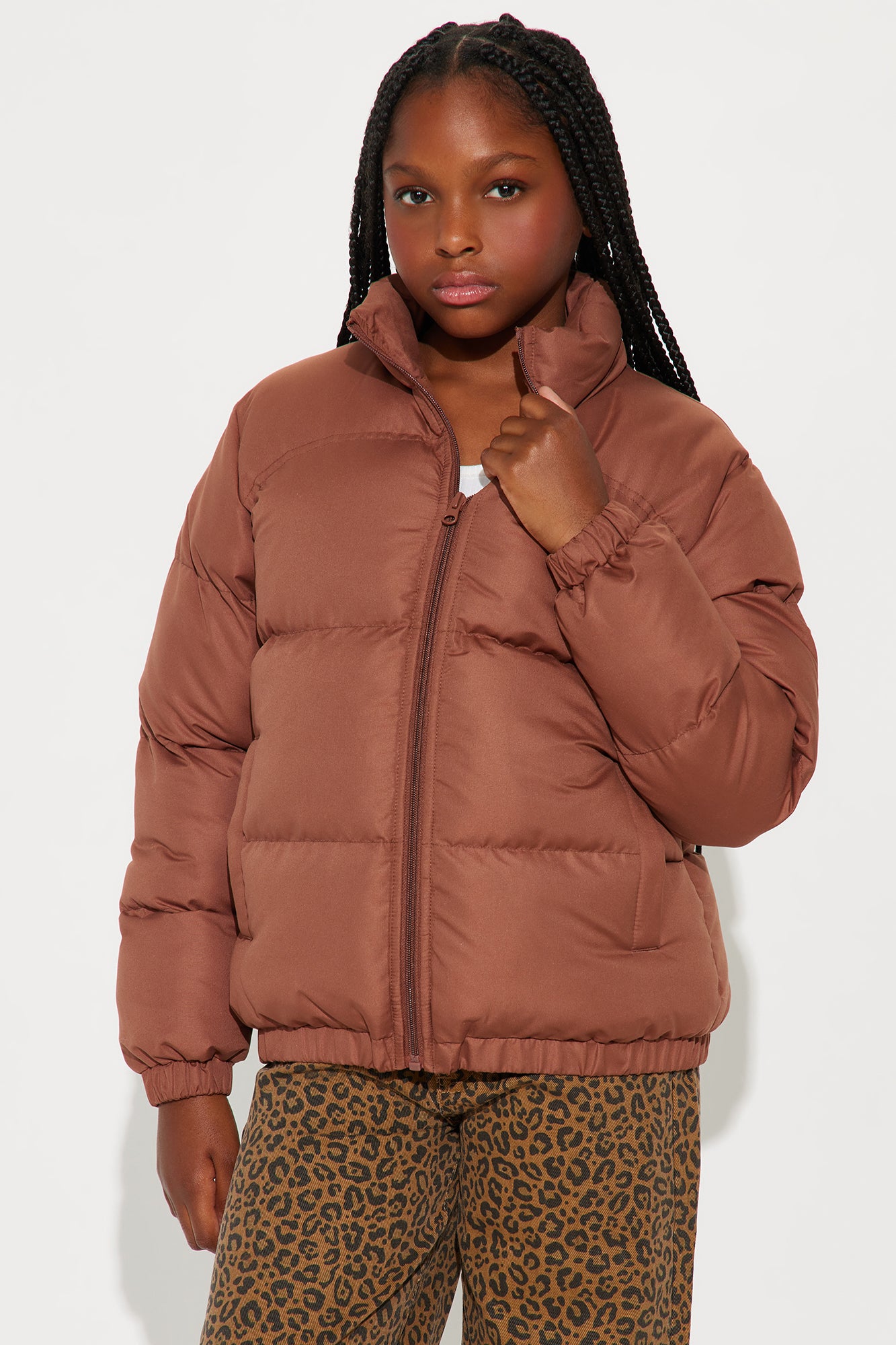 Mini Loyalty Puffer Jacket - Brown