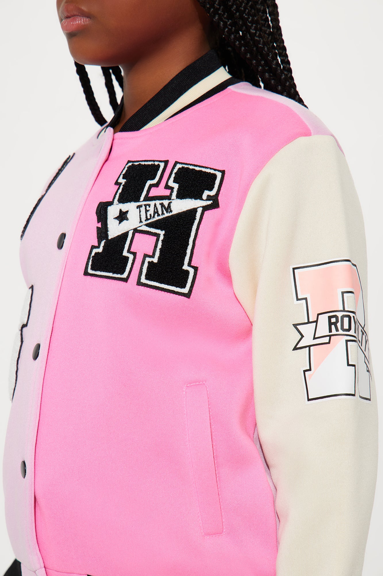 Mini All About The Game Varsity Jacket - Pink/combo
