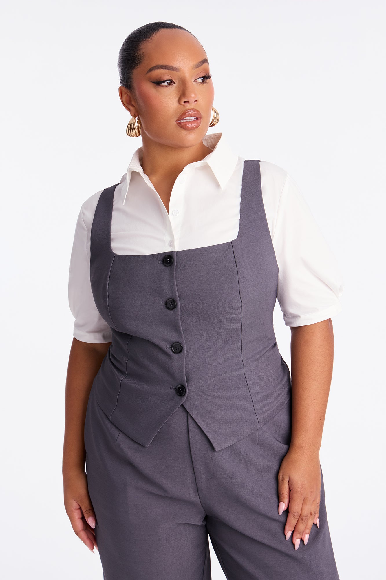 Nessa 3 Piece Pant Set - Charcoal