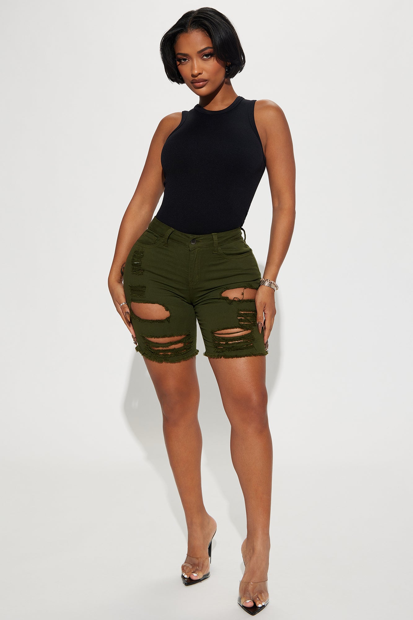 Gone Fishing Shorts - Olive