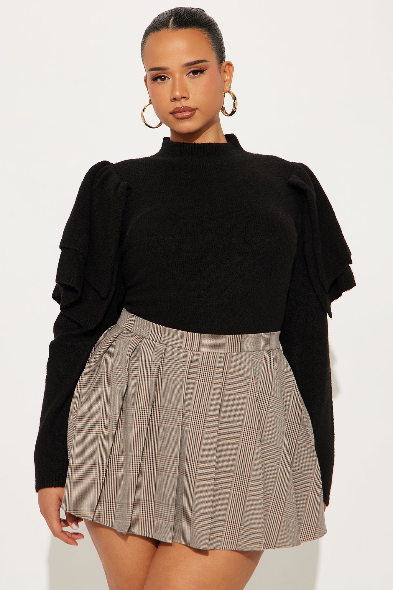 Sweet Nothings Mock Neck Sweater - Black