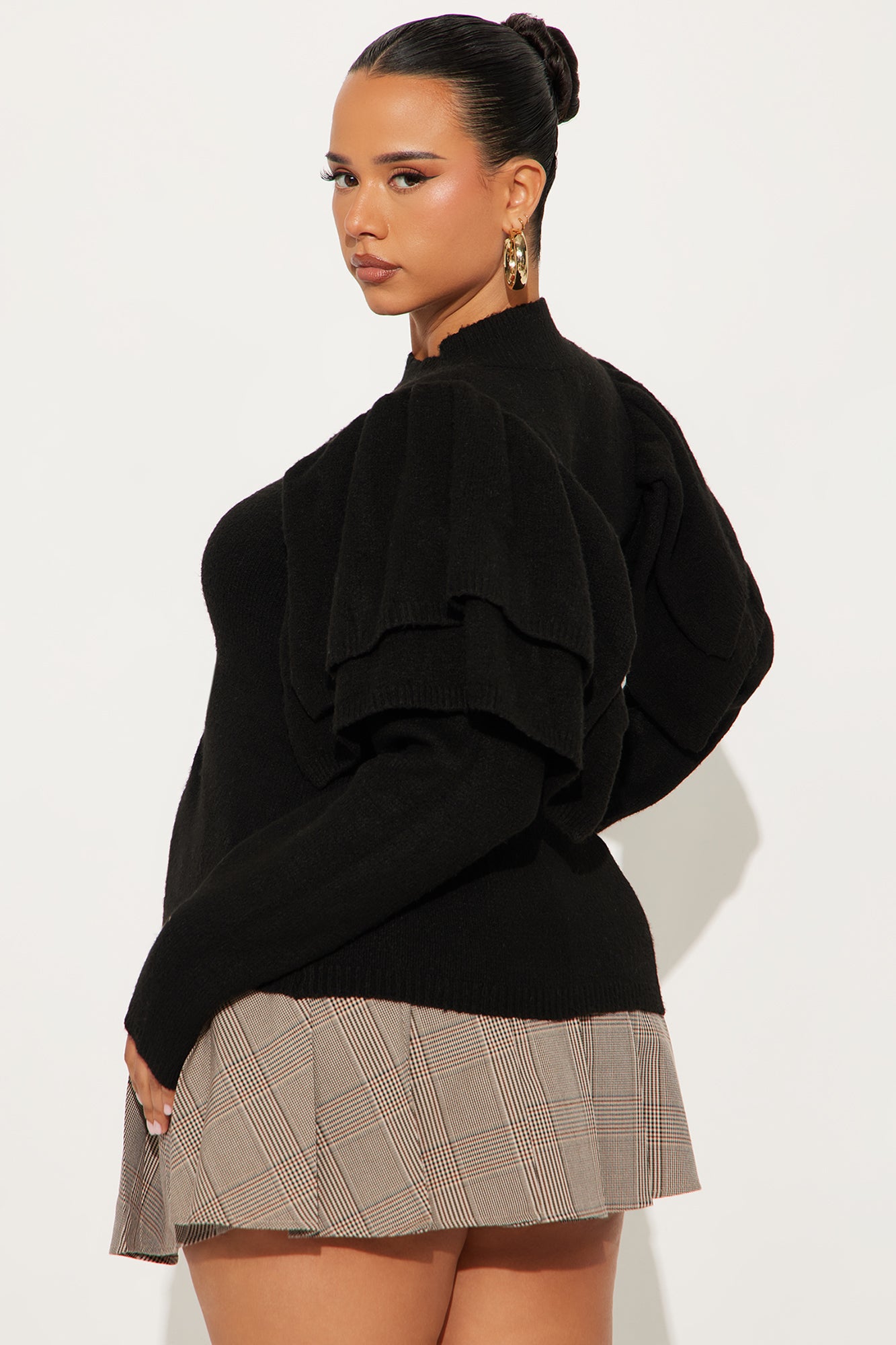 Sweet Nothings Mock Neck Sweater - Black