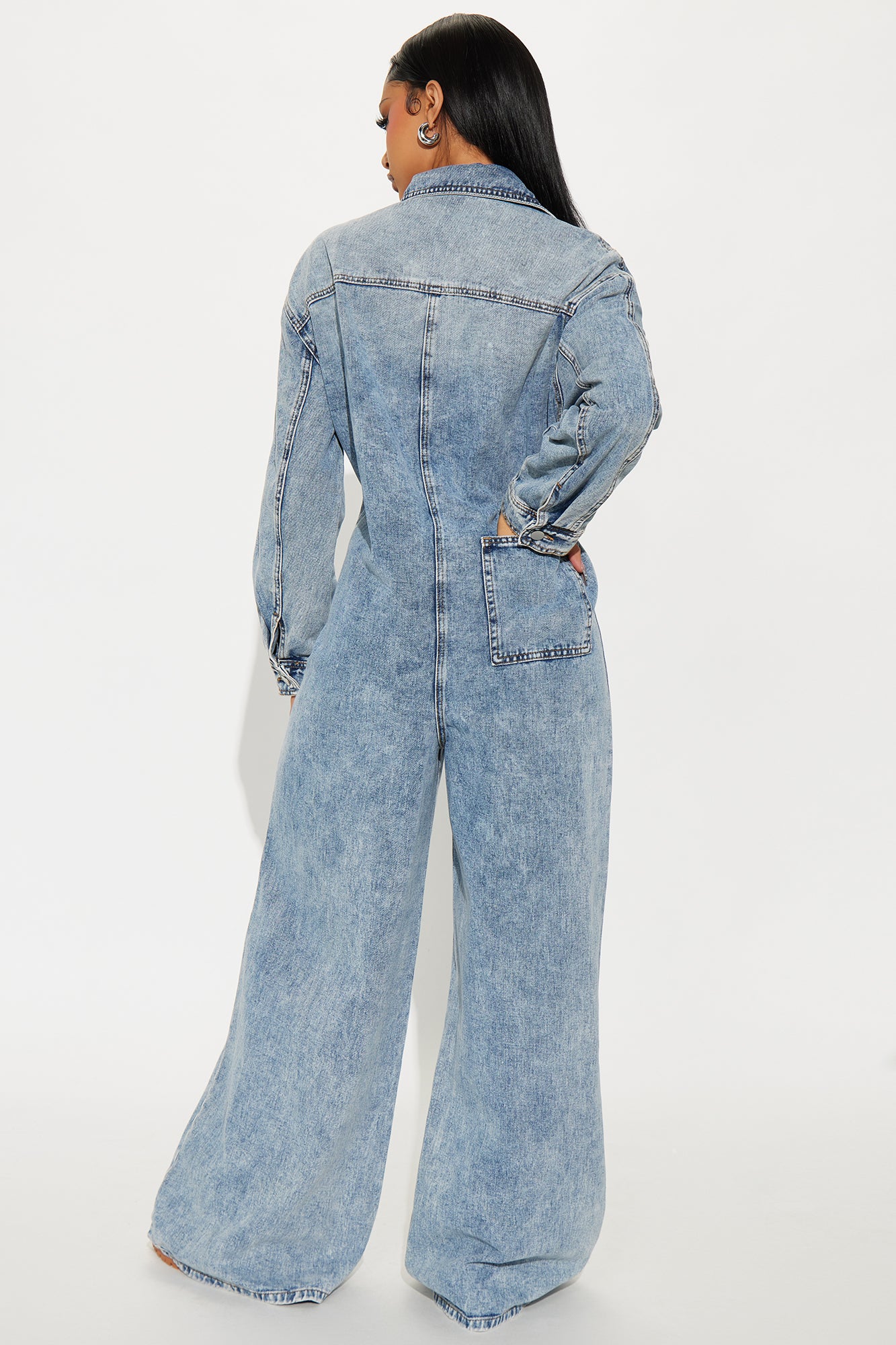 Back In Time Denim Jumpsuit - Denim