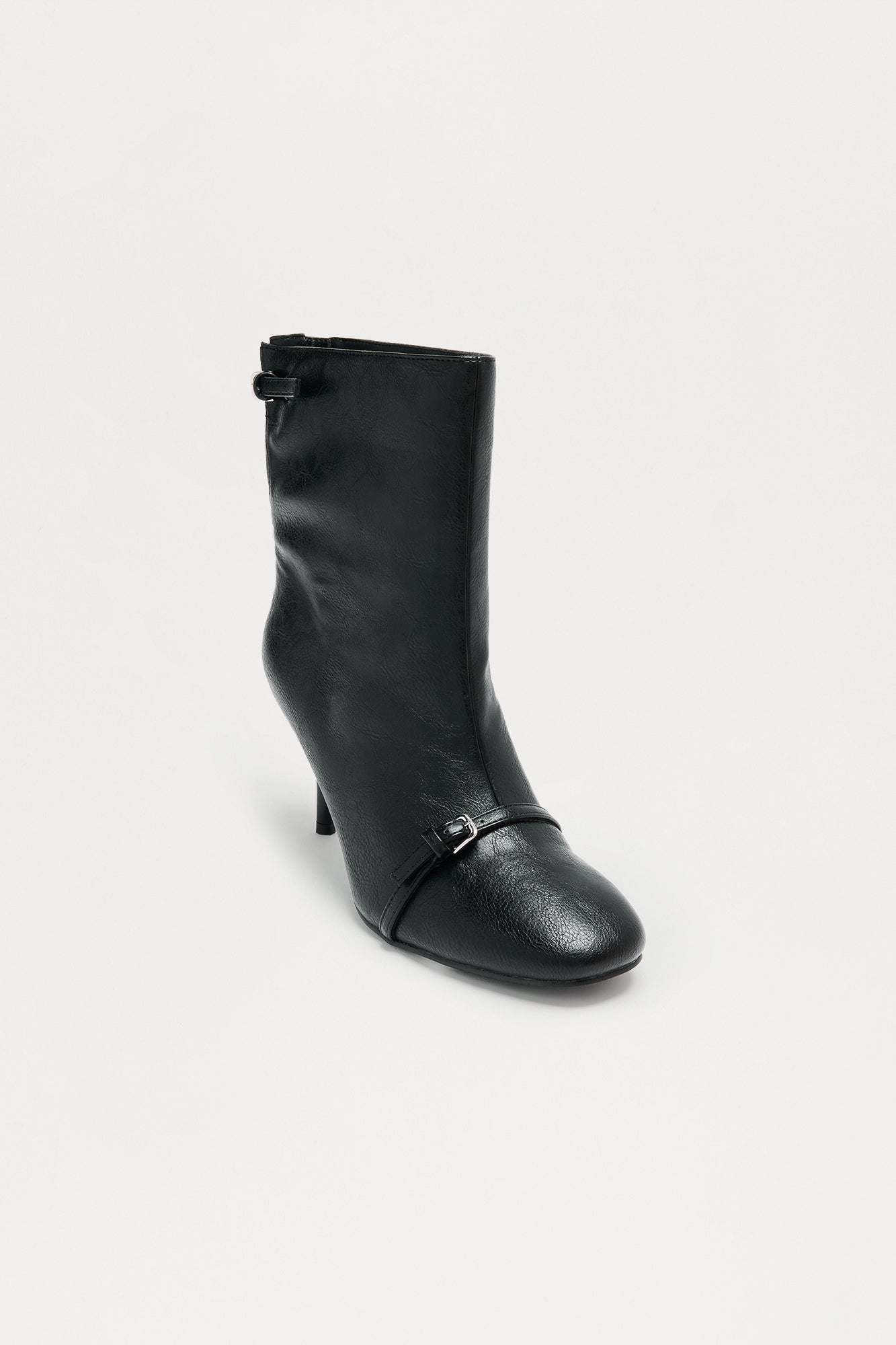 Paxie Buckle Booties - Black