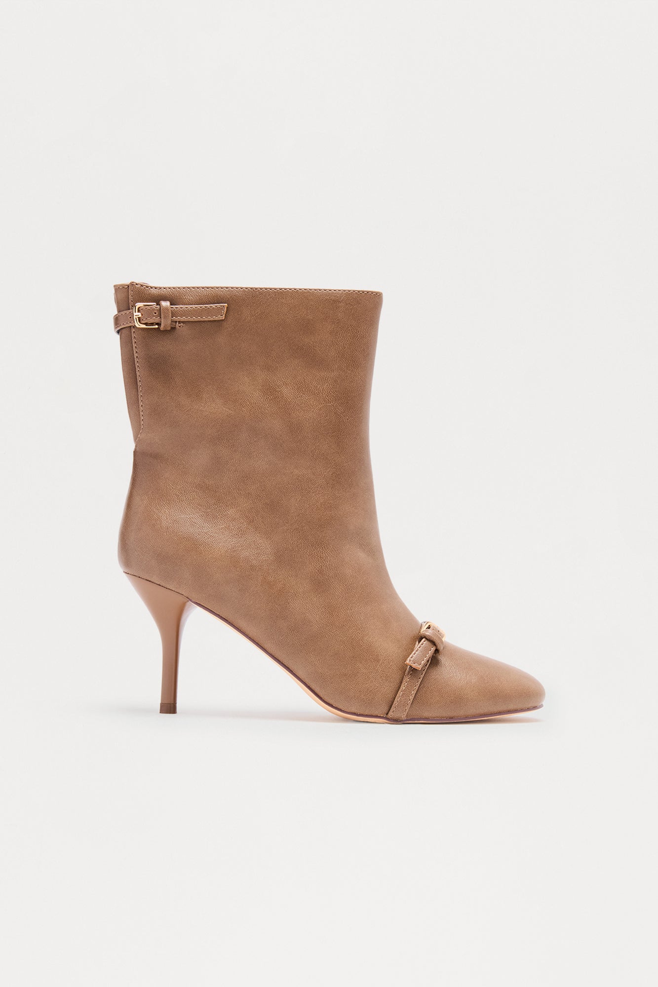 Paxie Buckle Booties - Brown