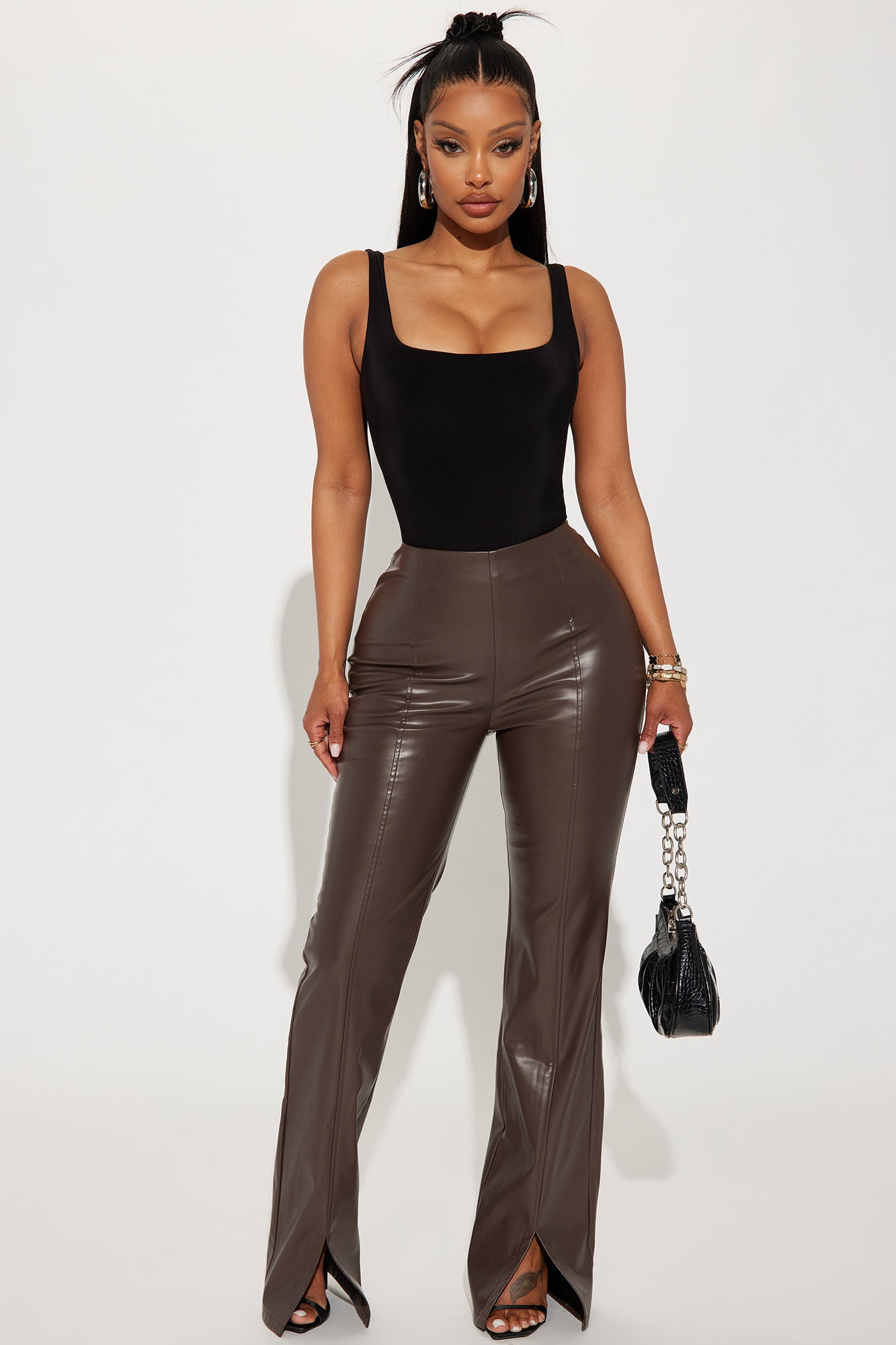 Back To Basic Double Lined Bodysuit - Black