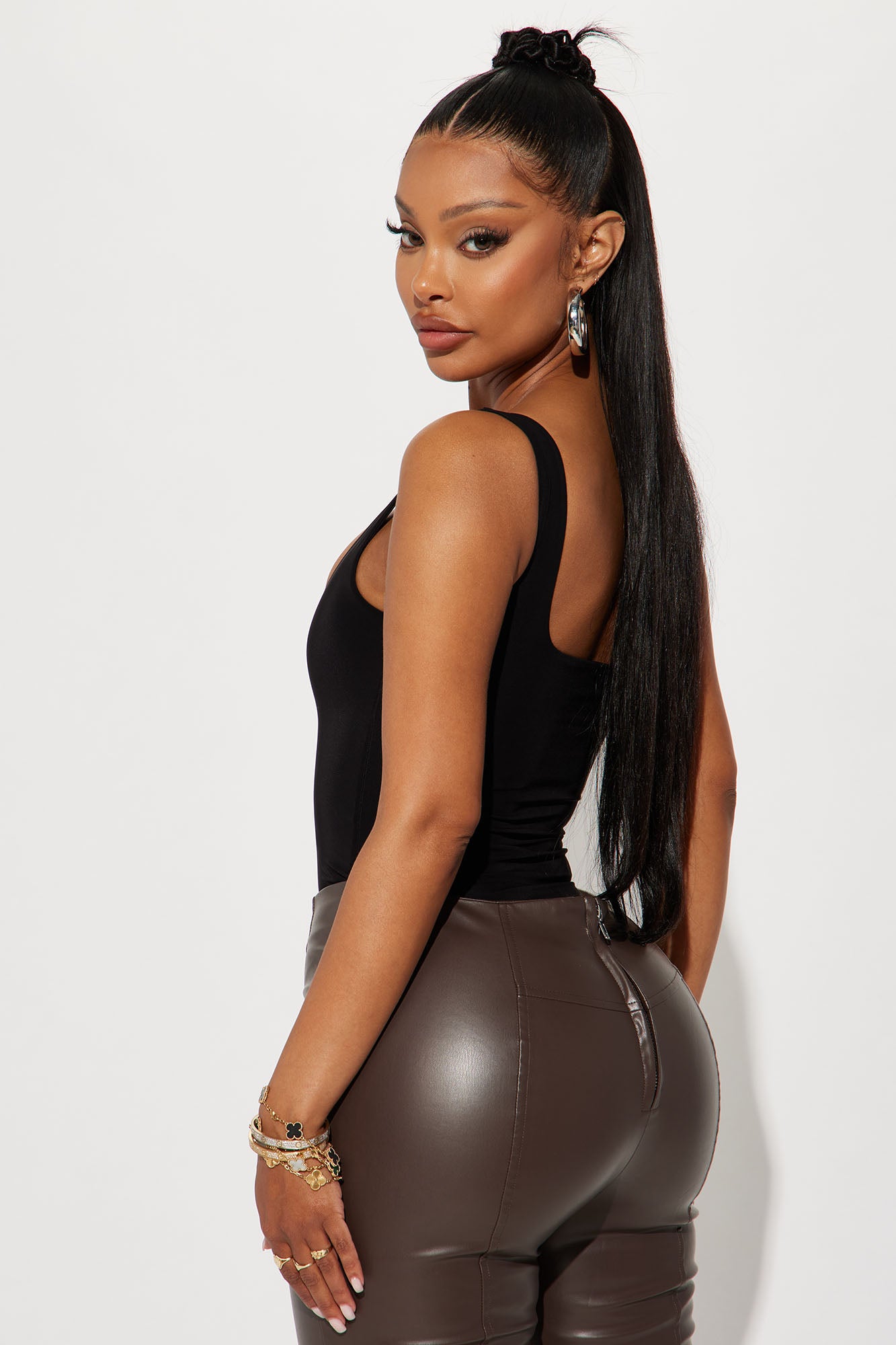 Back To Basic Double Lined Bodysuit - Black